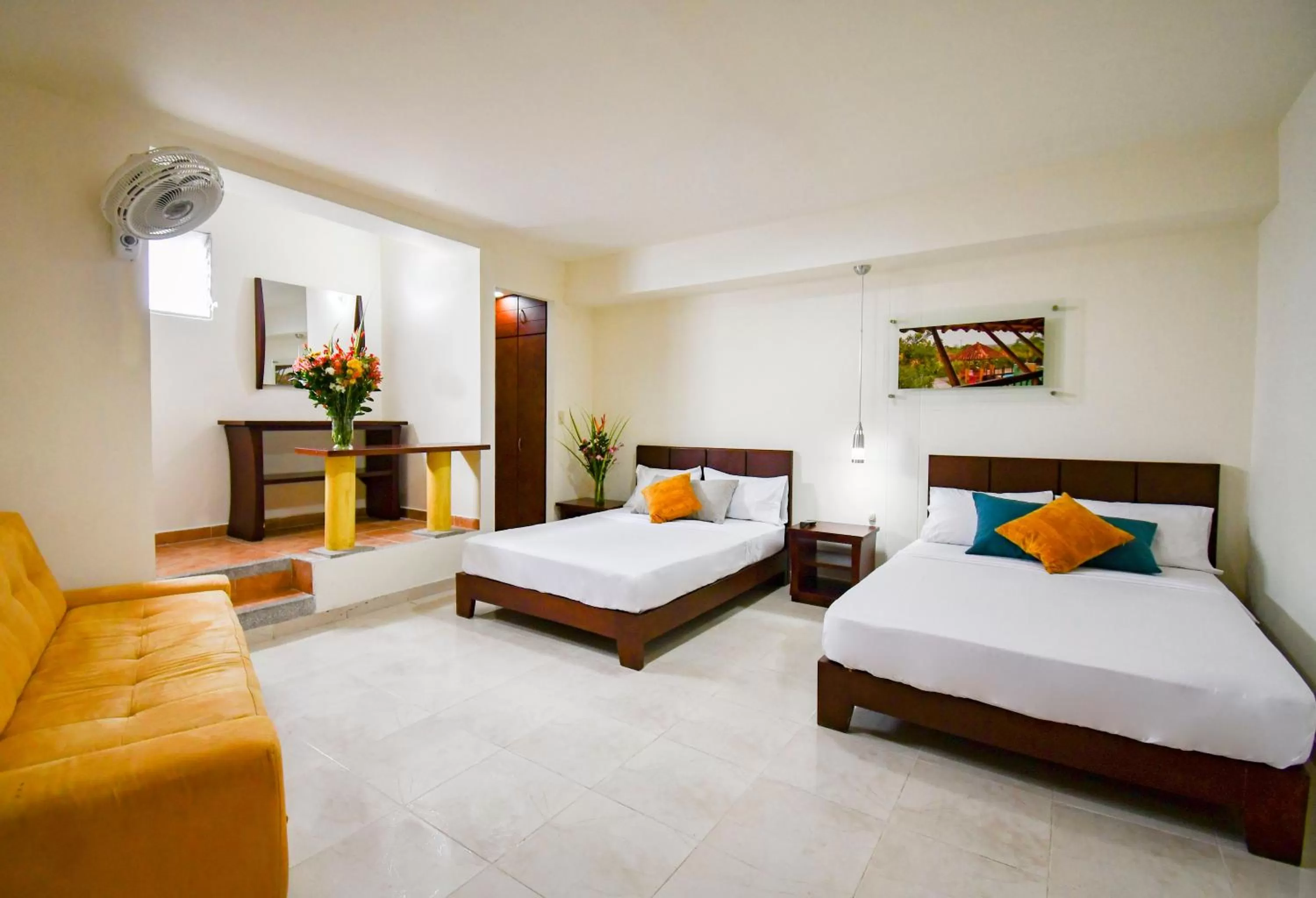 Bed in Hotel Mónaco Armenia