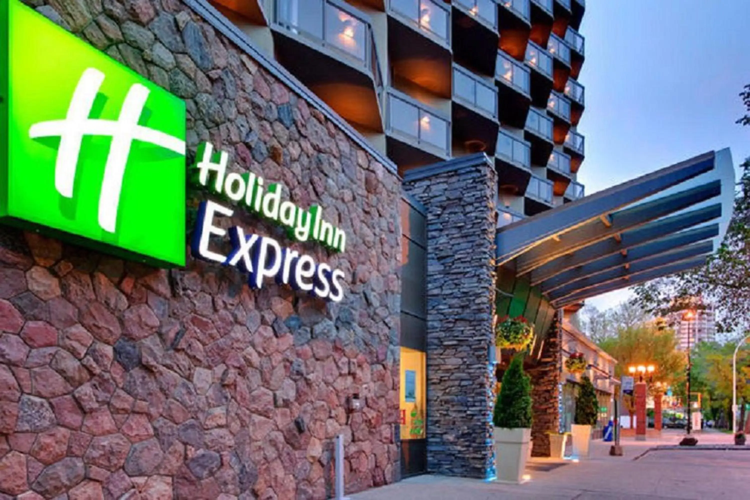 Property building in Holiday Inn Express Edmonton Downtown, an IHG Hotel