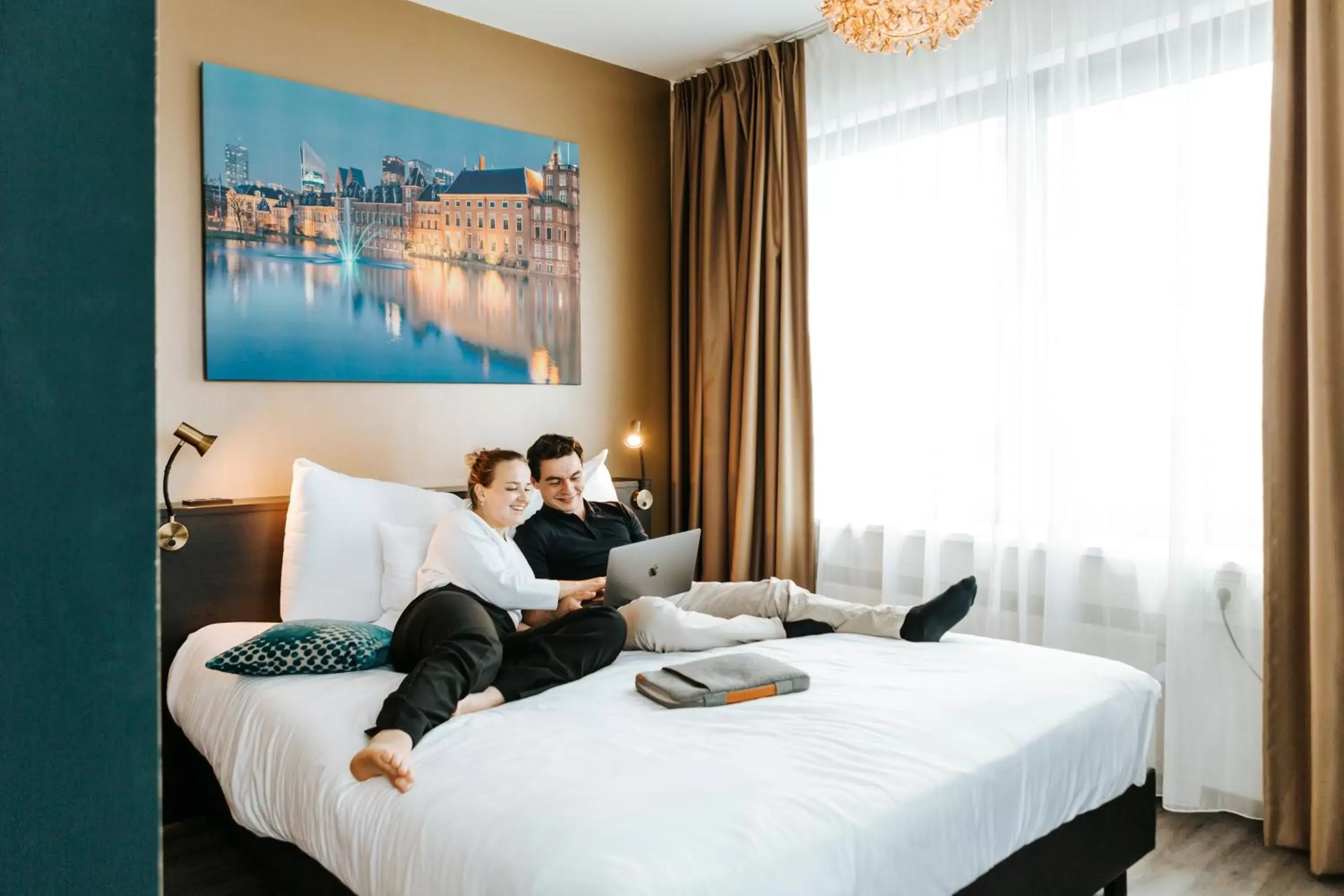 Bed in The Hague Teleport Hotel Bed in The Hague Teleport Hotel