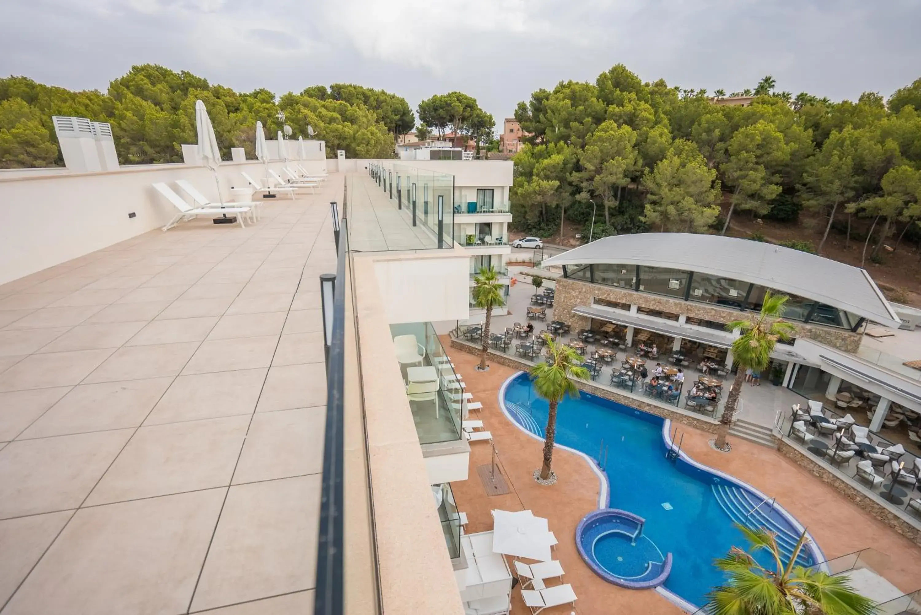 View (from property/room), Pool View in Hotel Morlans Suites