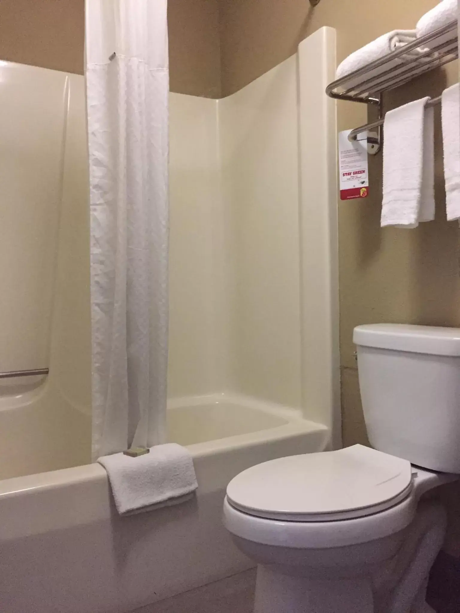 Bathroom in Super 8 by Wyndham Greencastle