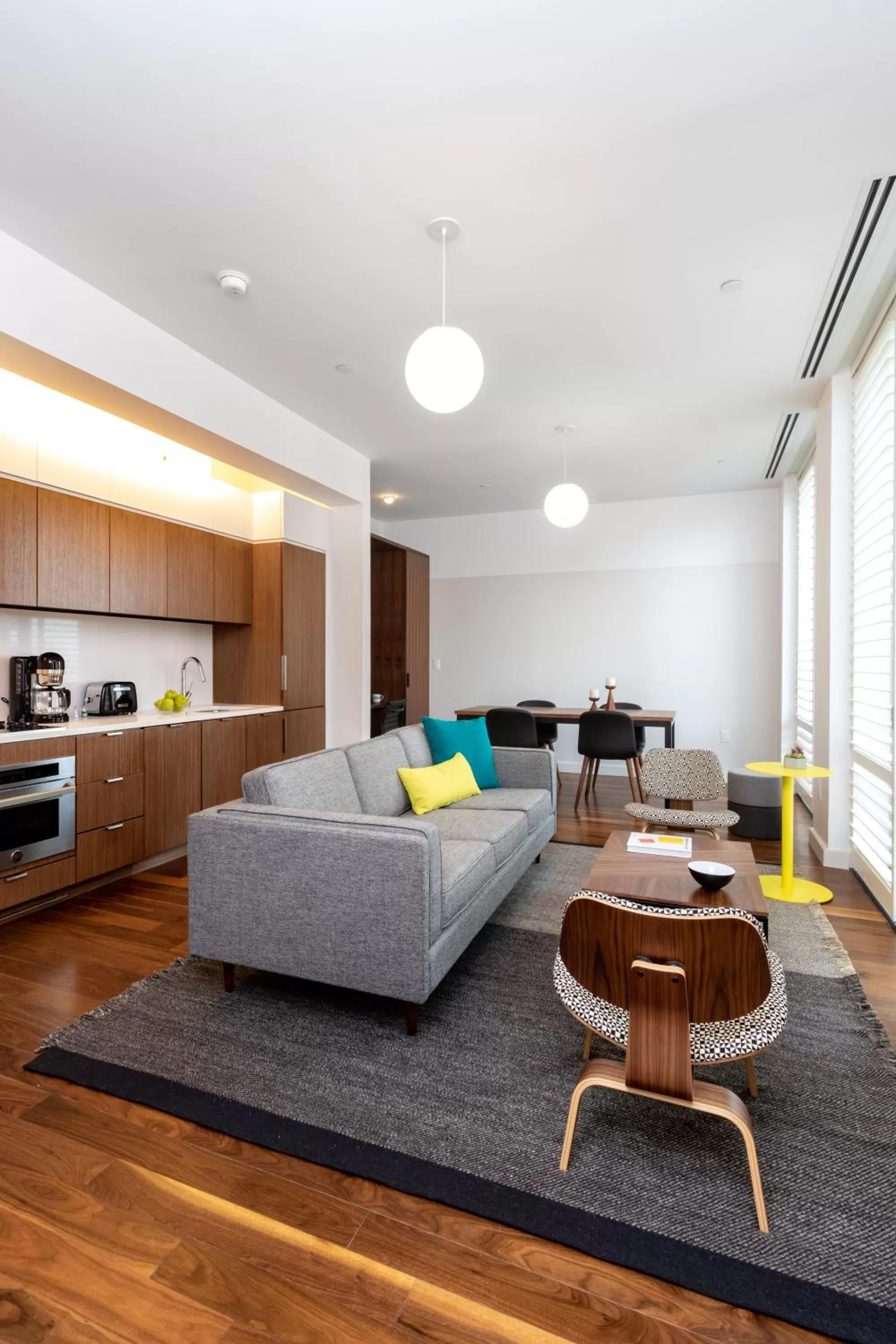 Living room in Pod Pads Times Square