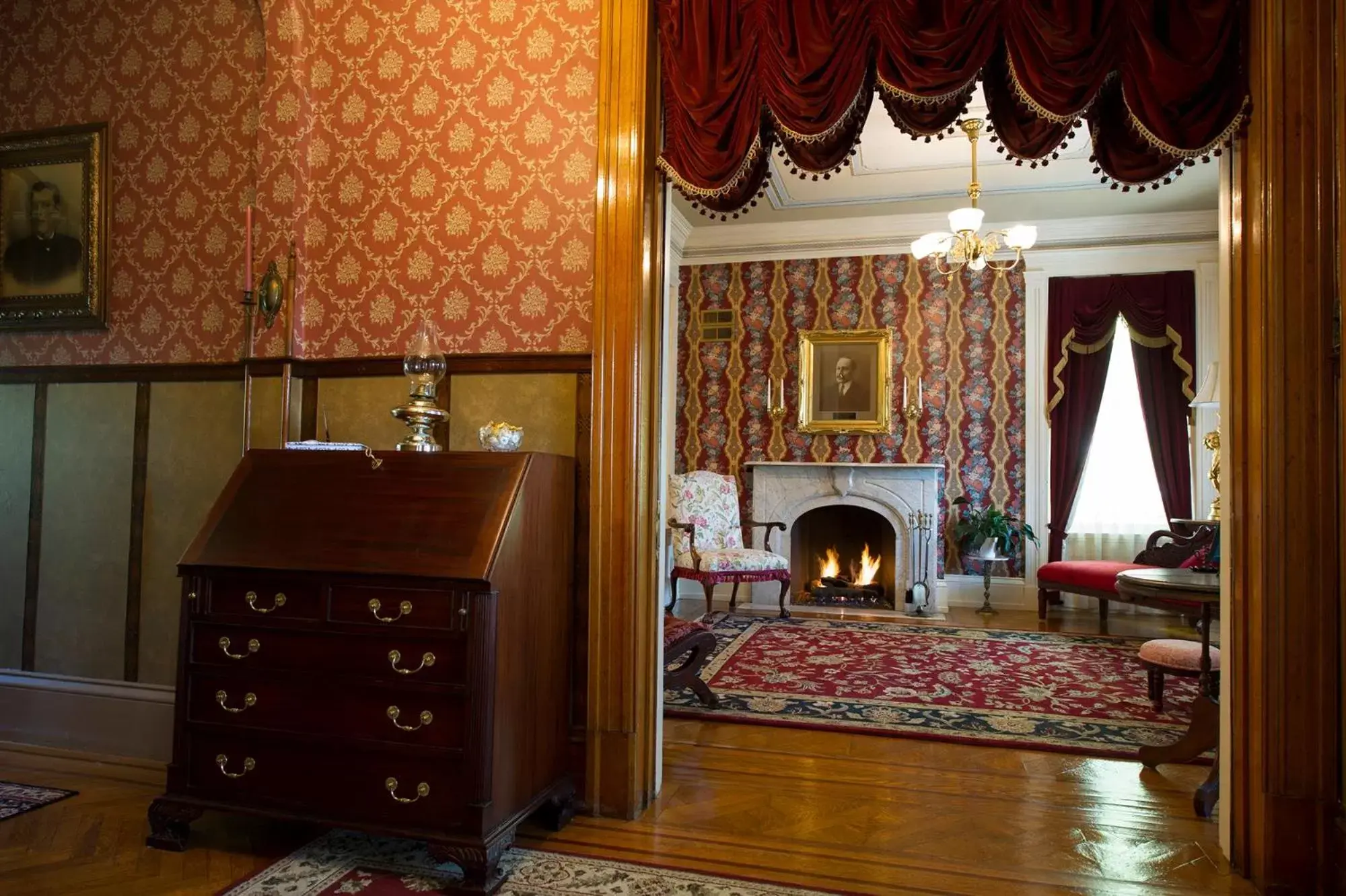 Living room in The Emig Mansion