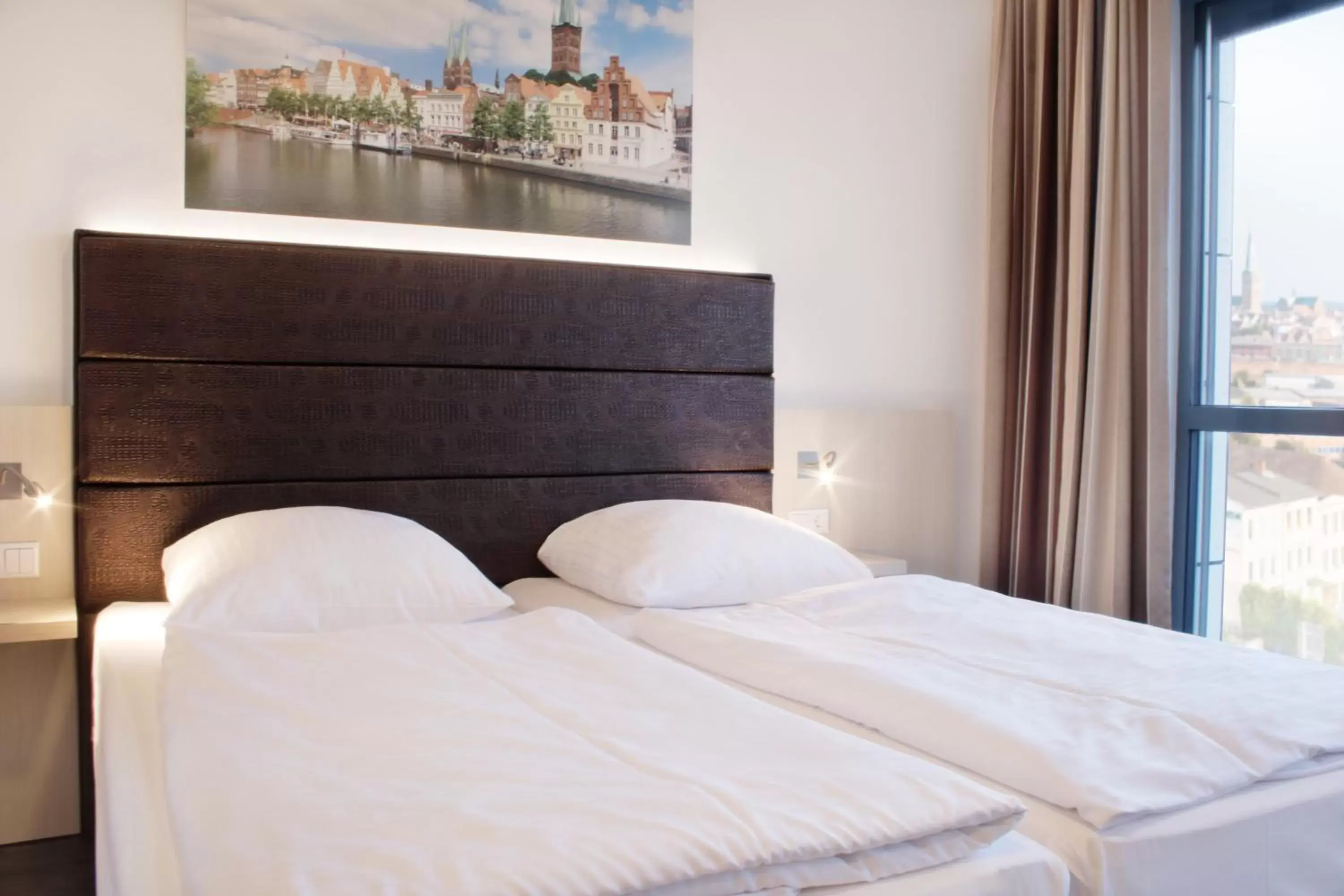 Bed in Viva Hotel Lübeck