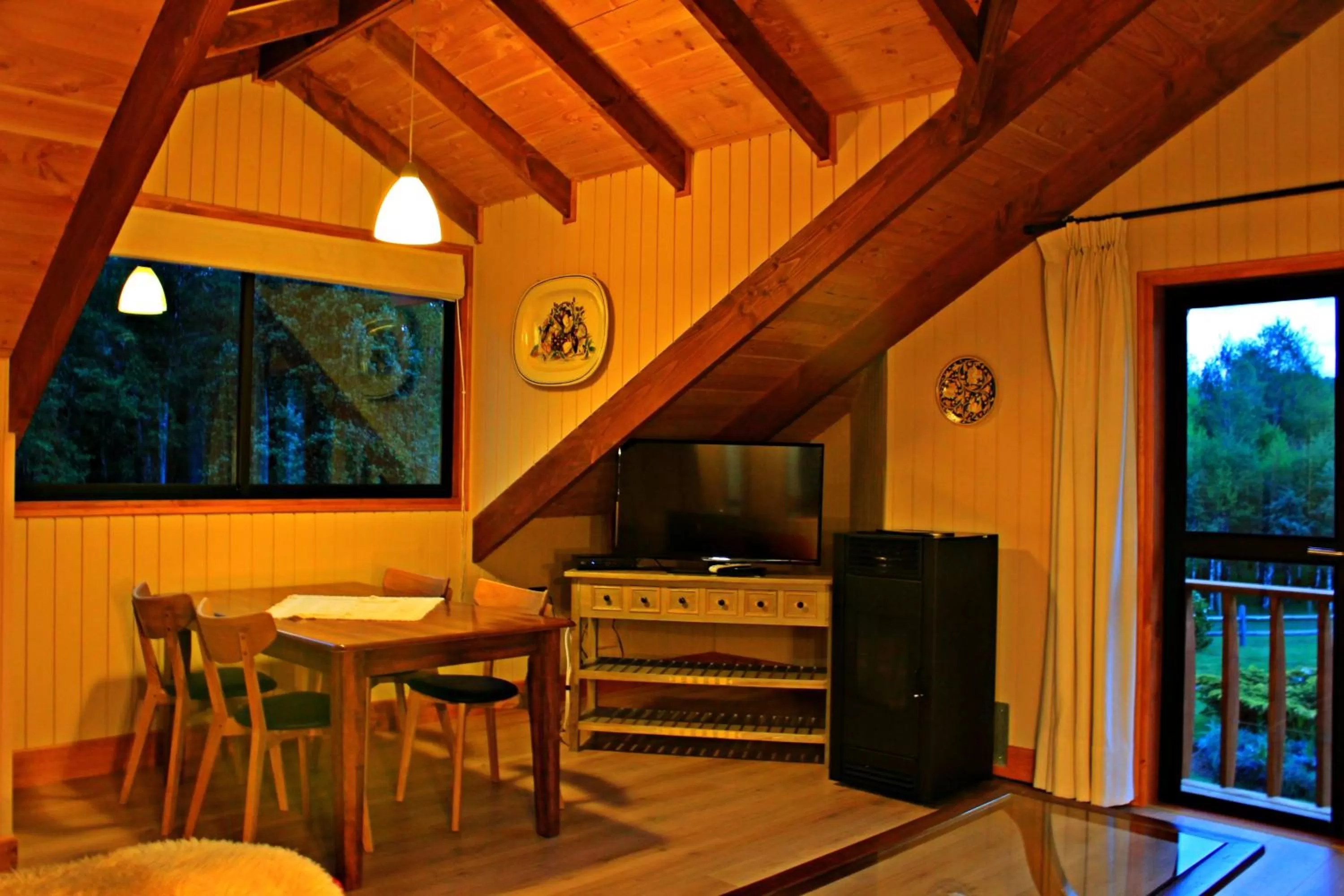 Living room in Hotel Salto del Carileufu