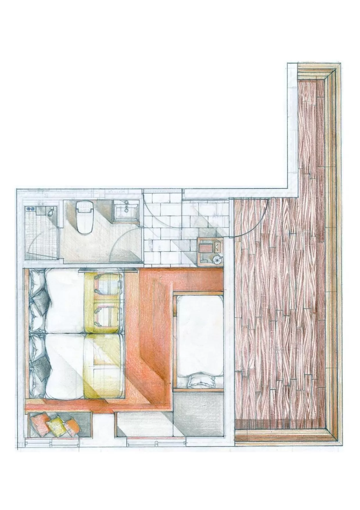 Family Room with Balcony - High Floor  in Sakura Cross Hotel Ueno Okachimachi