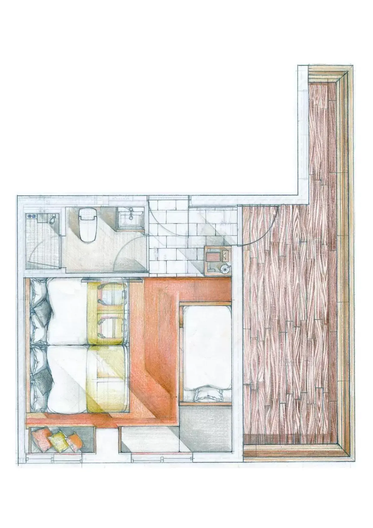 Family Room with Balcony - High Floor in Sakura Cross Hotel Ueno Okachimachi Family Room with Balcony - High Floor in Sakura Cross Hotel Ueno Okachimachi