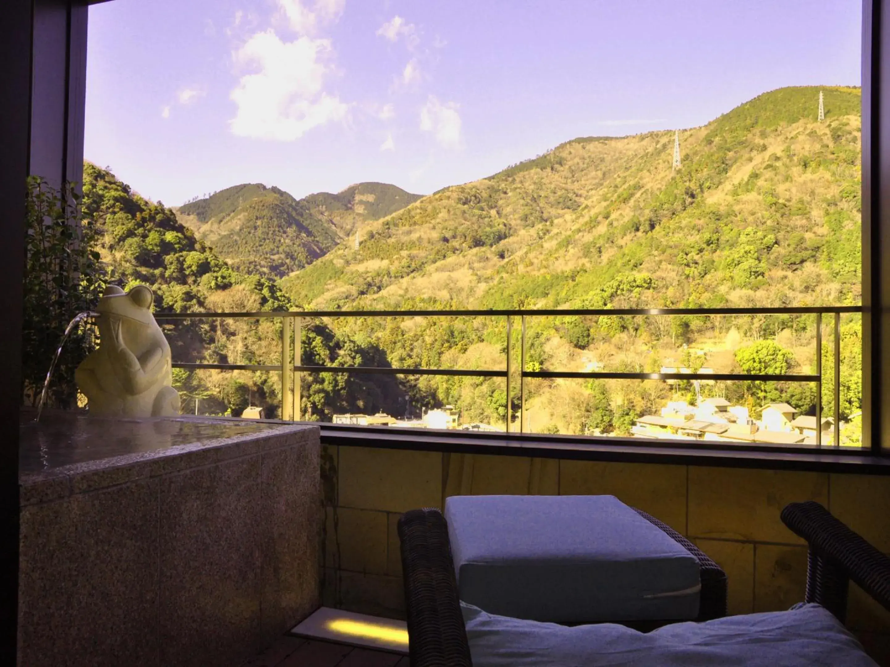 View (from property/room), Mountain View in Balinese onsen ryokan Hakone Airu