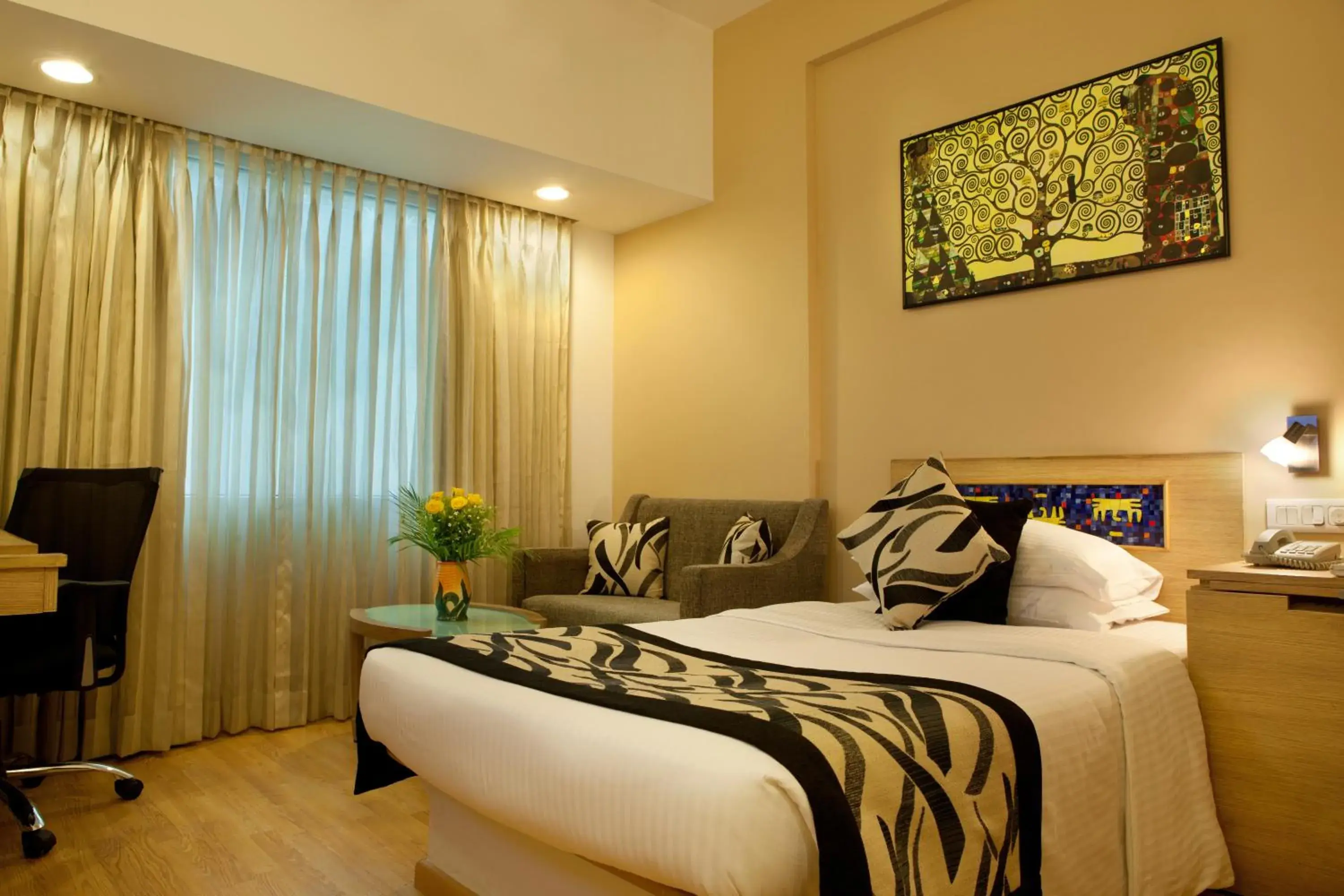 Bed in Lemon Tree Hotel, Udyog Vihar, Gurugram