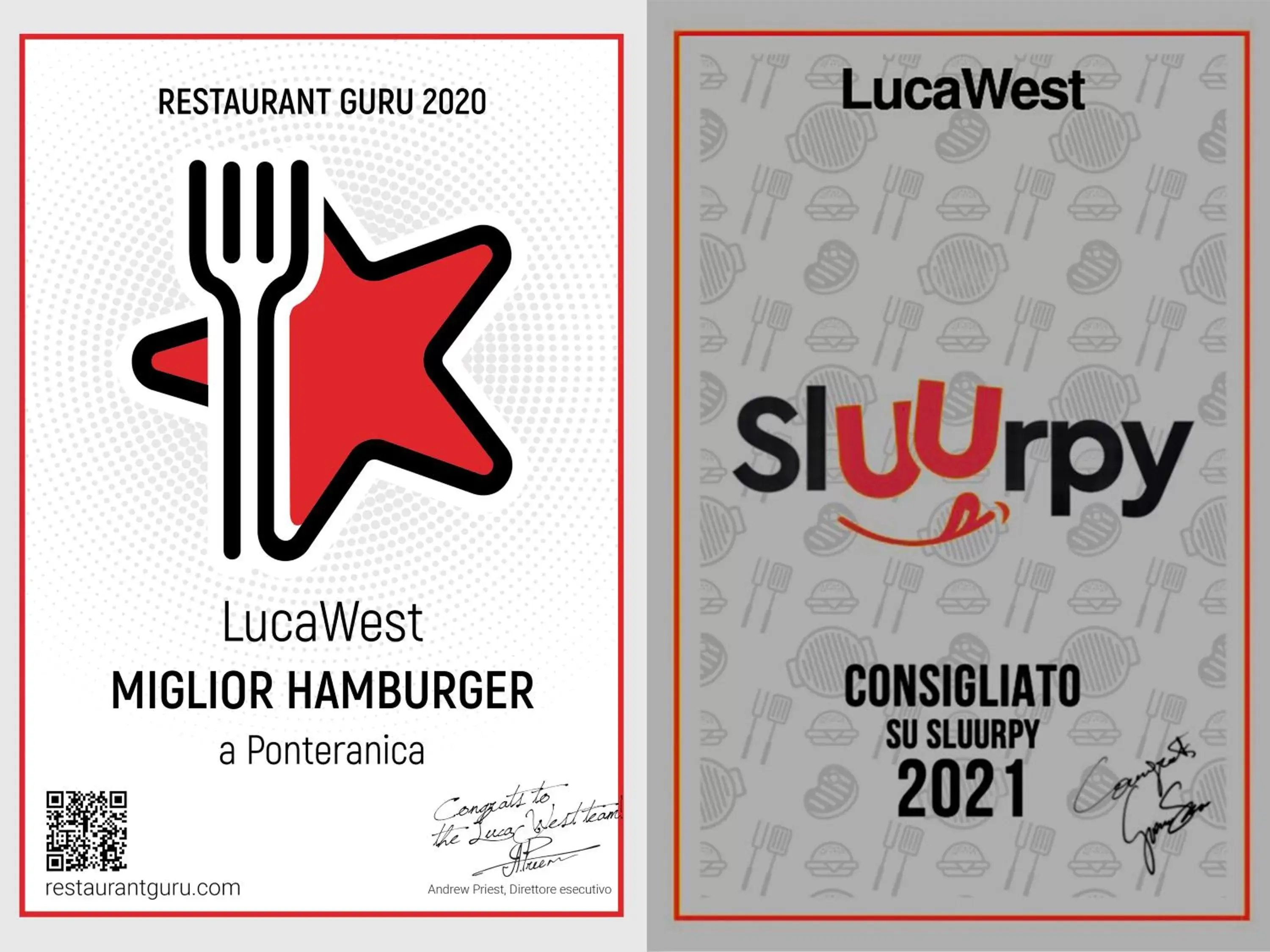 Certificate/Award in B&B con SPA il Castello di Lucawest