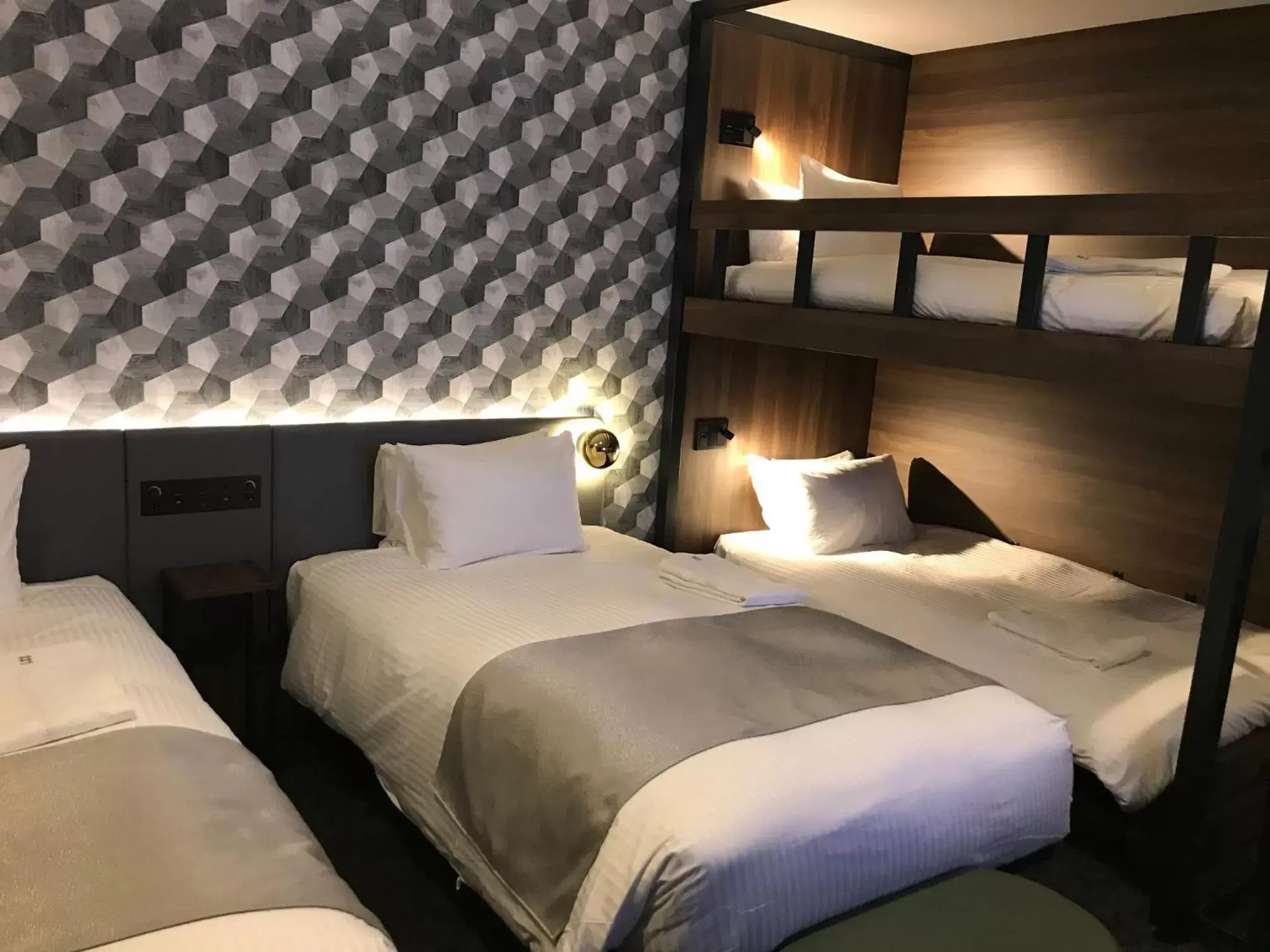 Photo of the whole room, Bed in GRIDS PREMIUM HOTEL OSAKA NAMBA