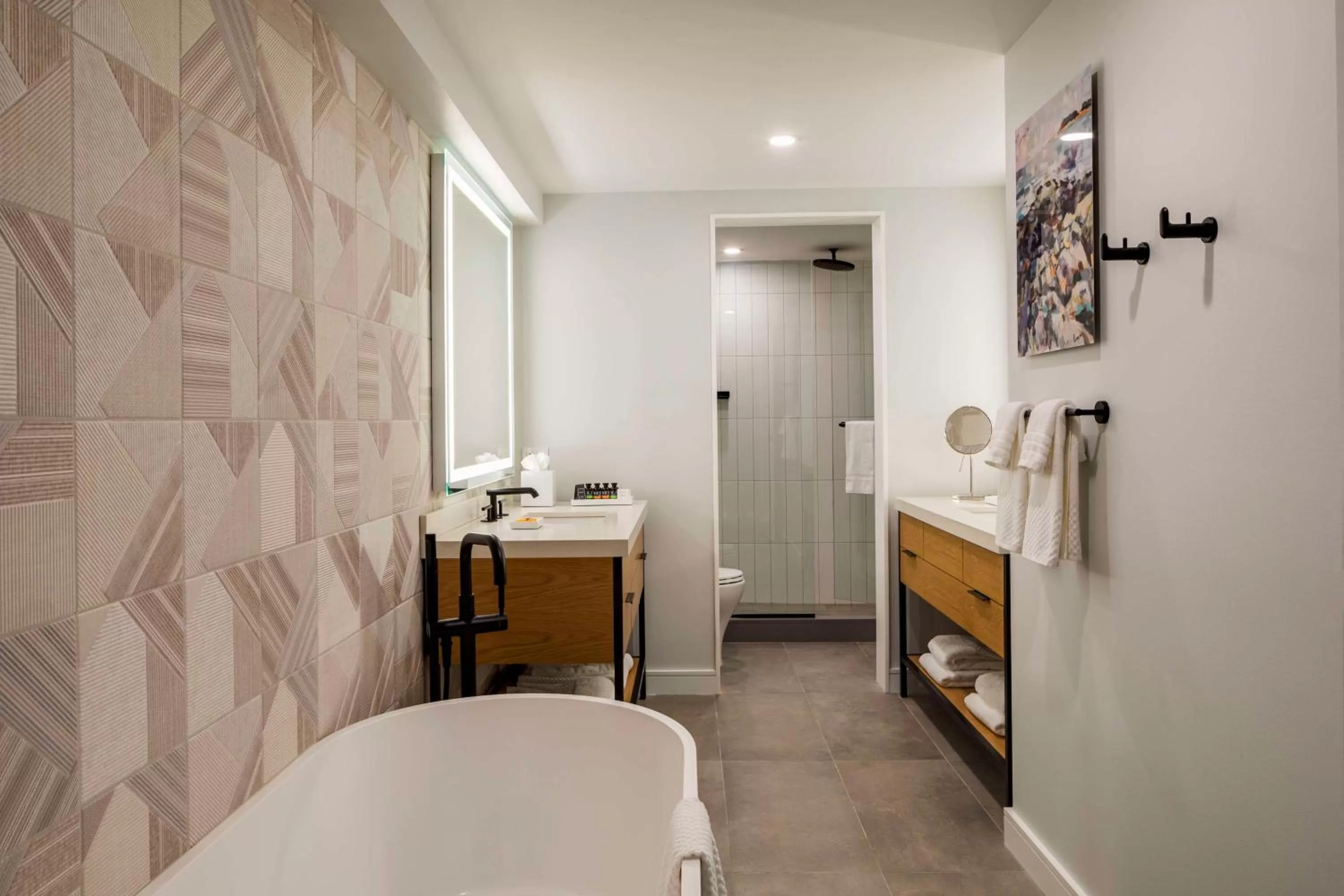 Bathroom, Bed in Canopy By Hilton Portland Waterfront