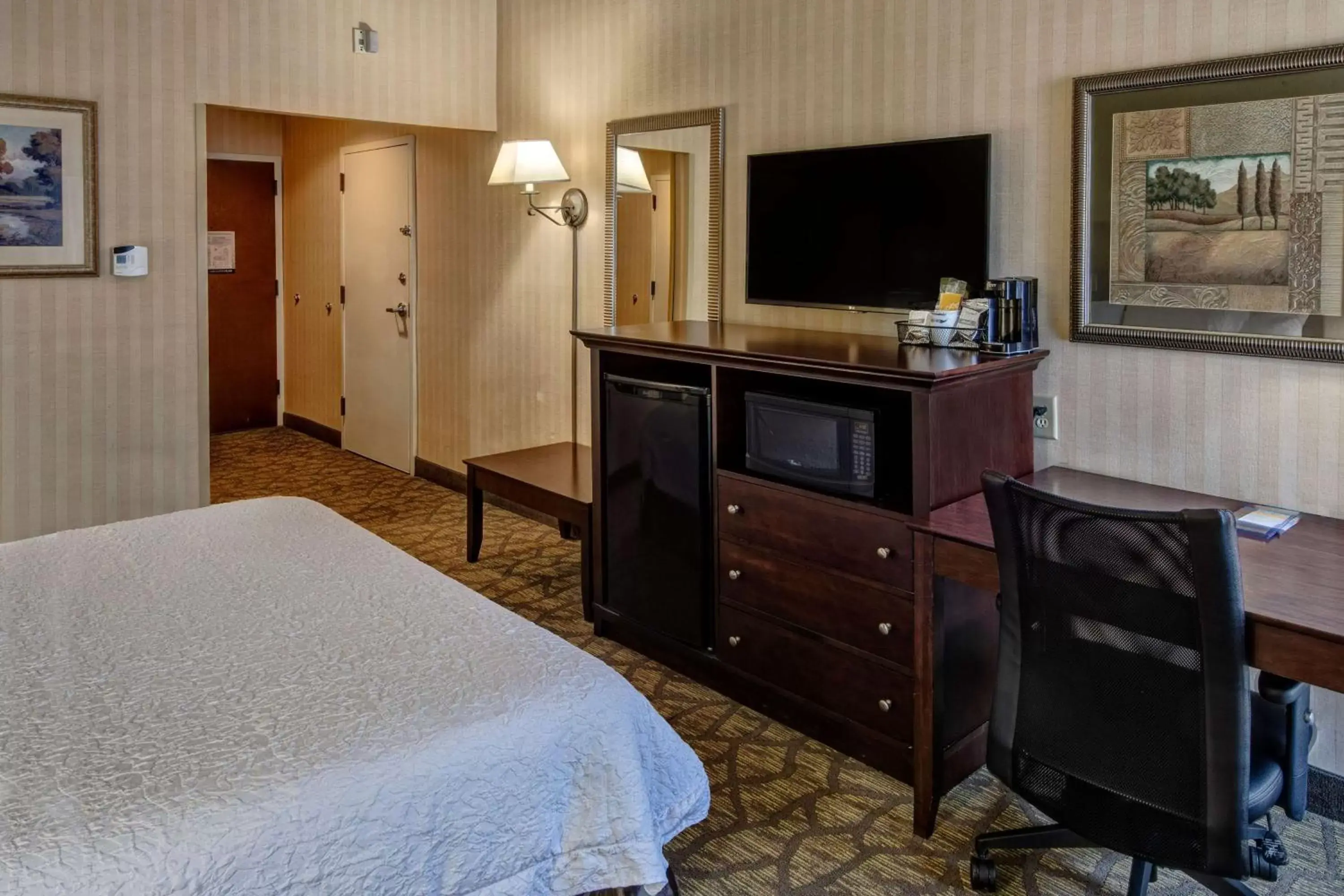 Bedroom, TV/Entertainment Center in Hampton Inn Rocky Mount