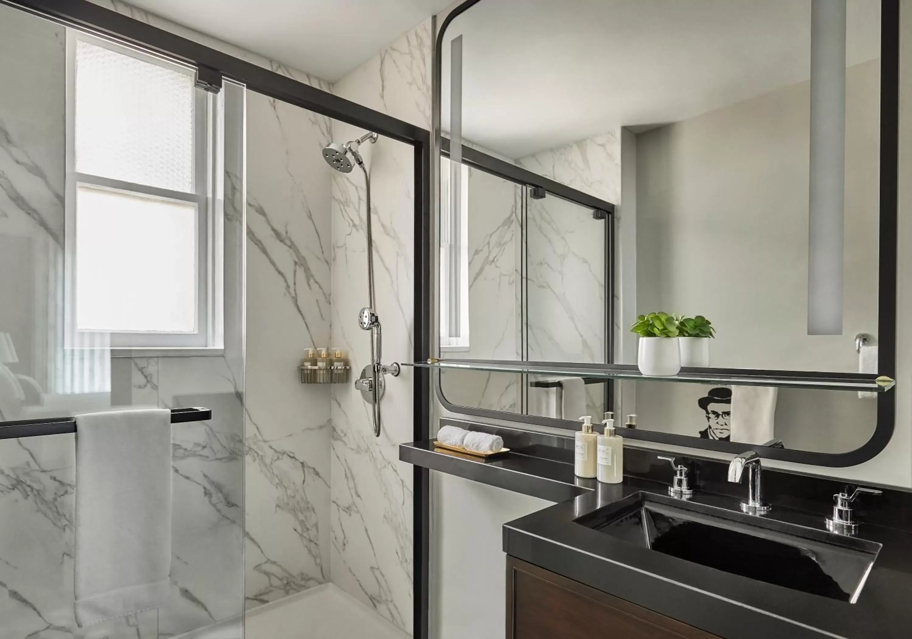 Shower, Bathroom in Hotel Emblem San Francisco, a Viceroy Urban Retreat