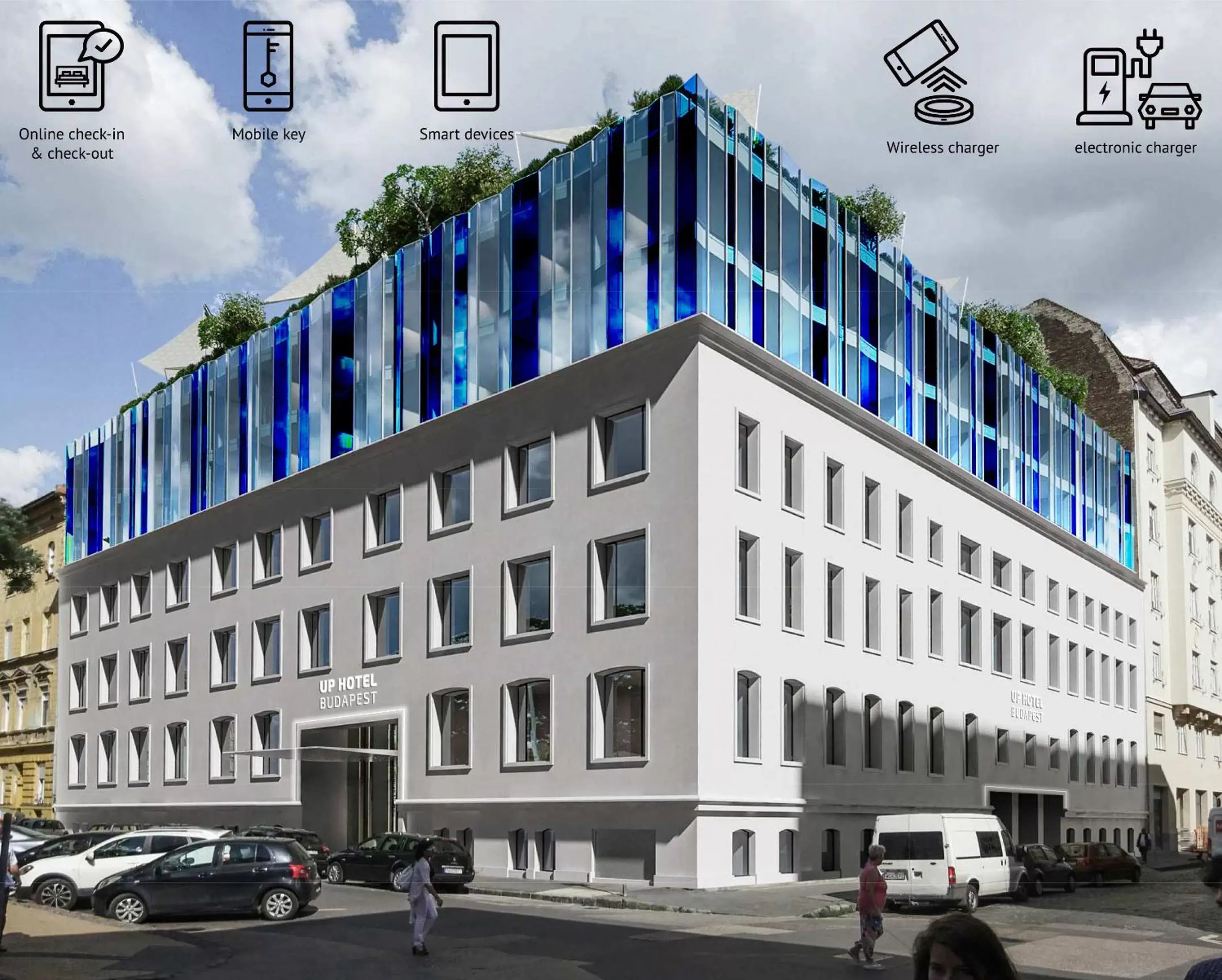 Property building in Up Hotel Budapest Property building in Up Hotel Budapest