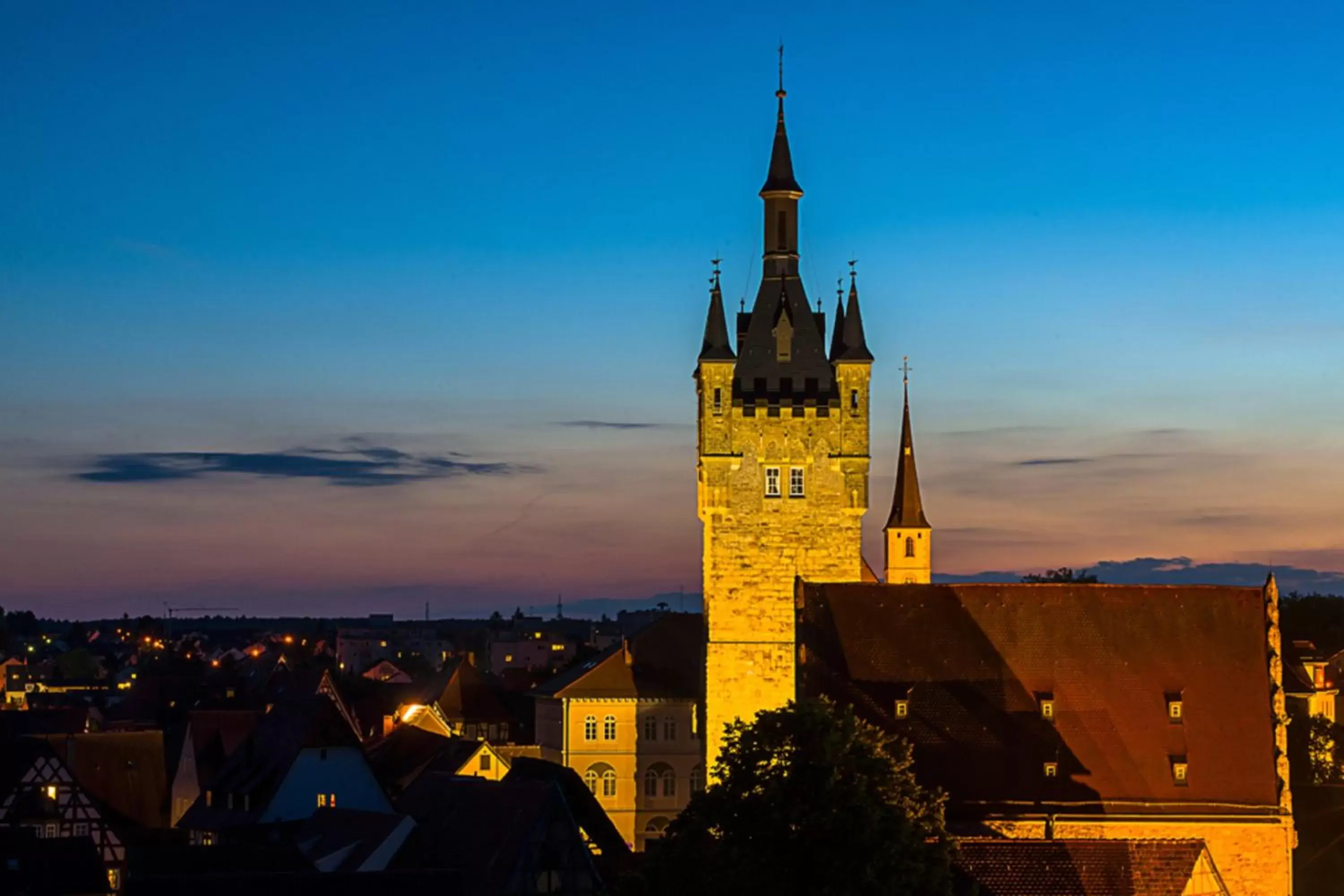 Landmark view in Gästehaus Fernblick