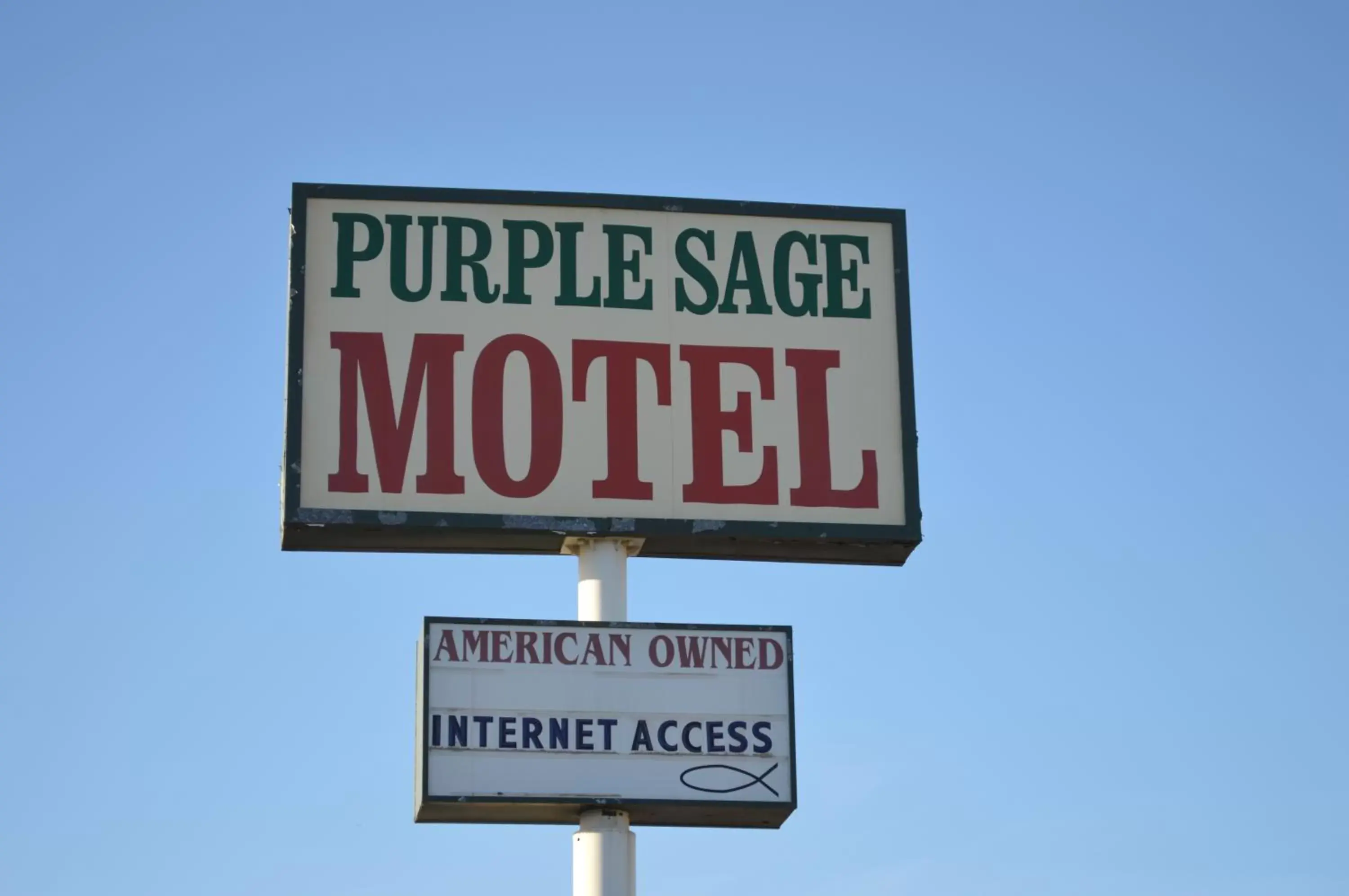 Property logo or sign in Purple Sage Motel