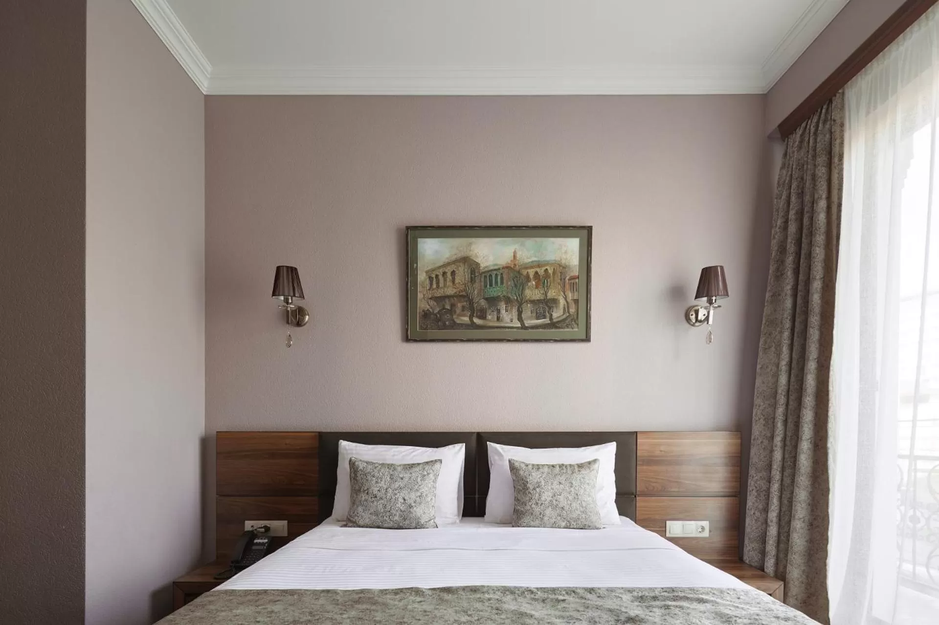 Photo of the whole room, Bed in Hotel Pushkin