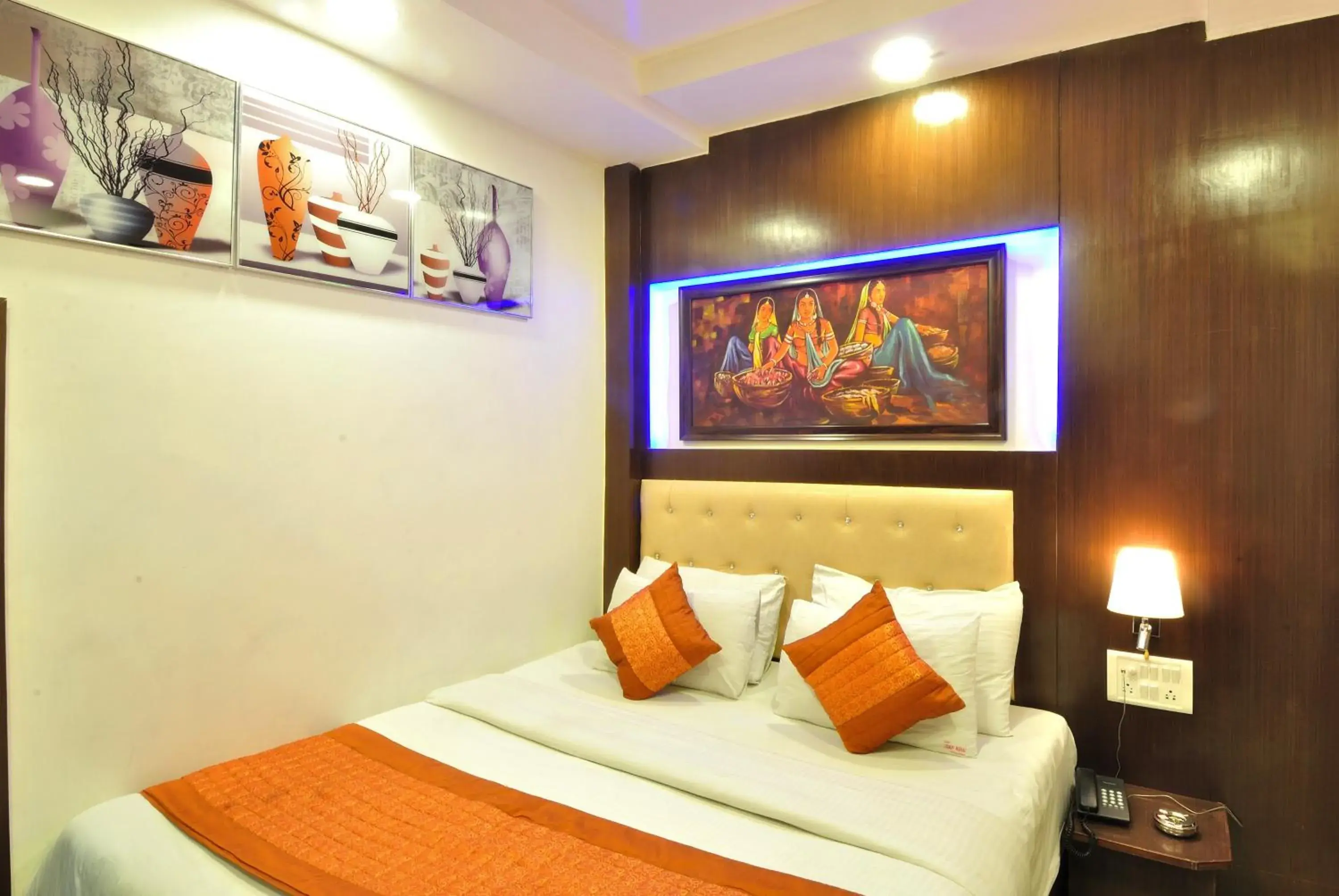 Bedroom, Bed in Hotel Nirmal Mahal by Sushant Travels