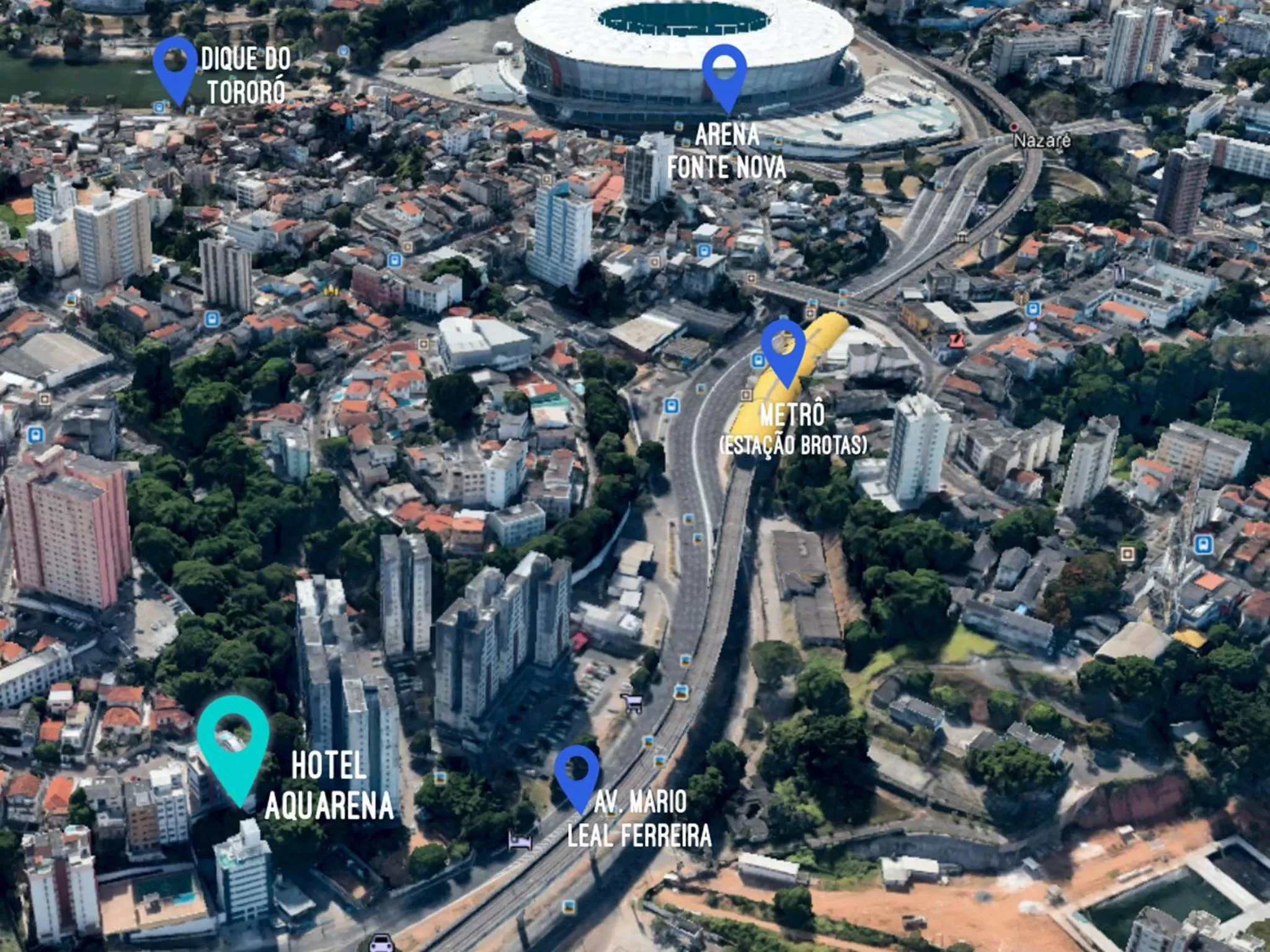 Location in Aquarena Hotel