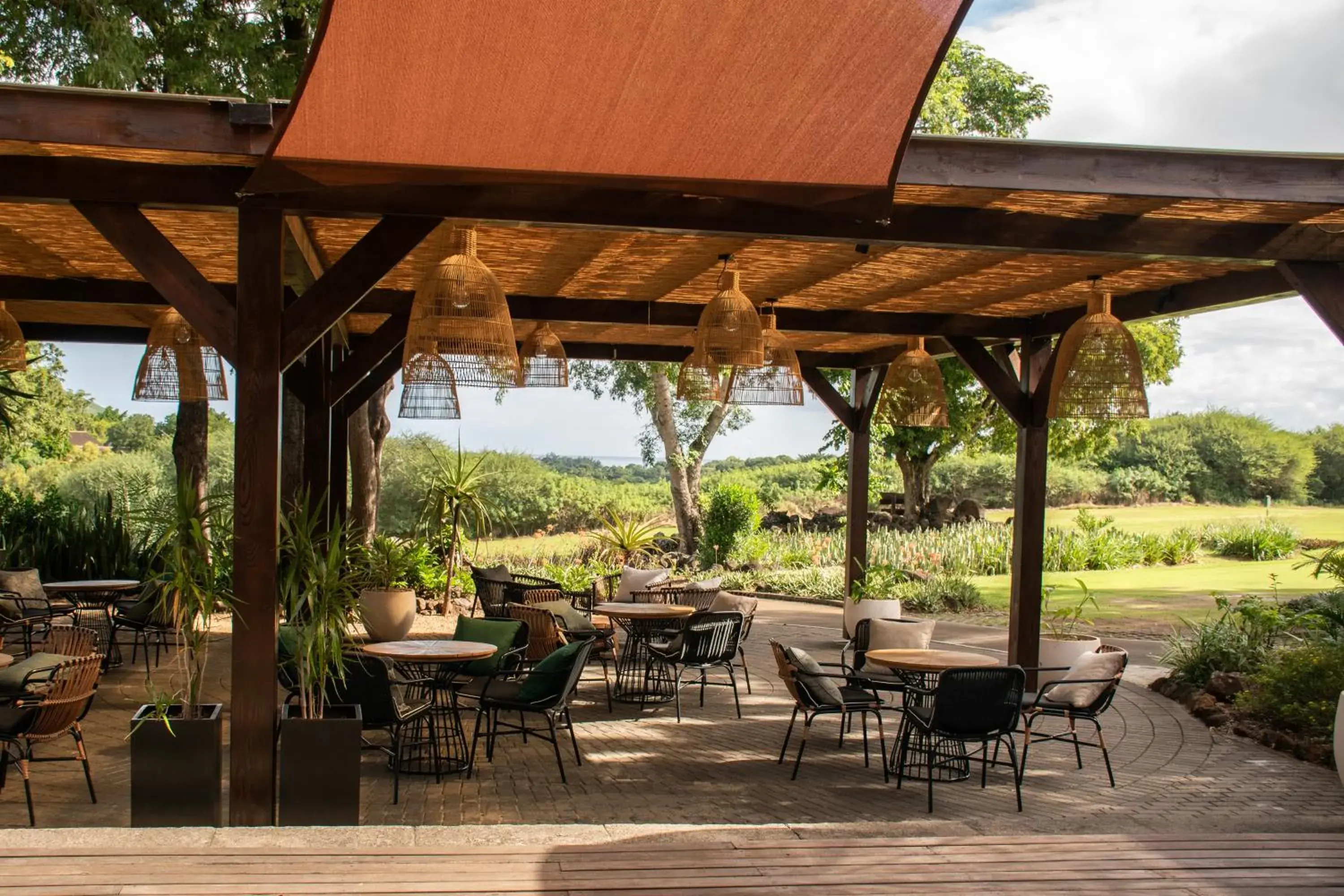 Patio, Restaurant/Places to Eat in Tamarina Golf & Spa Boutique Hotel