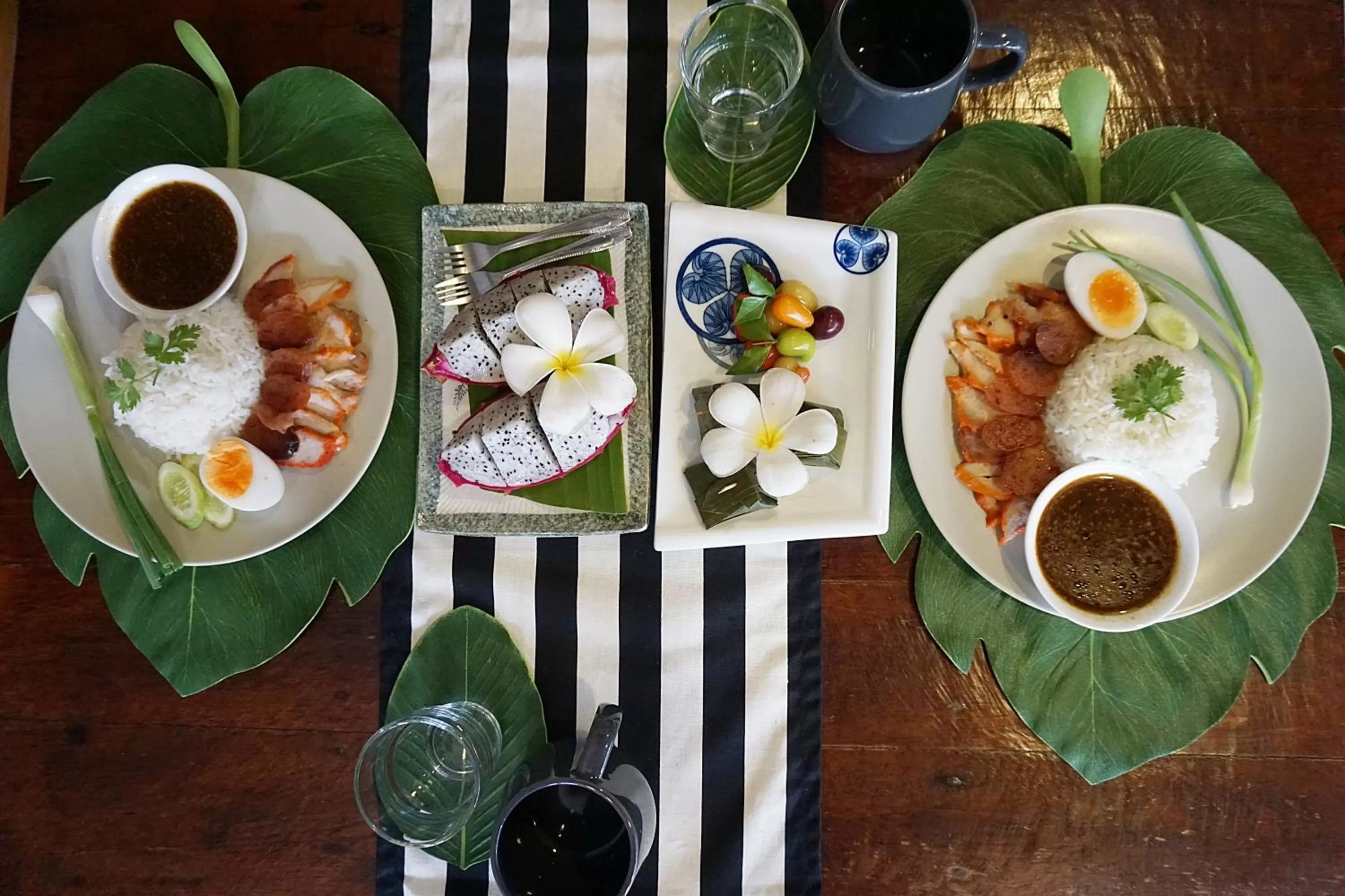 Asian breakfast in Hansa Bangkok House