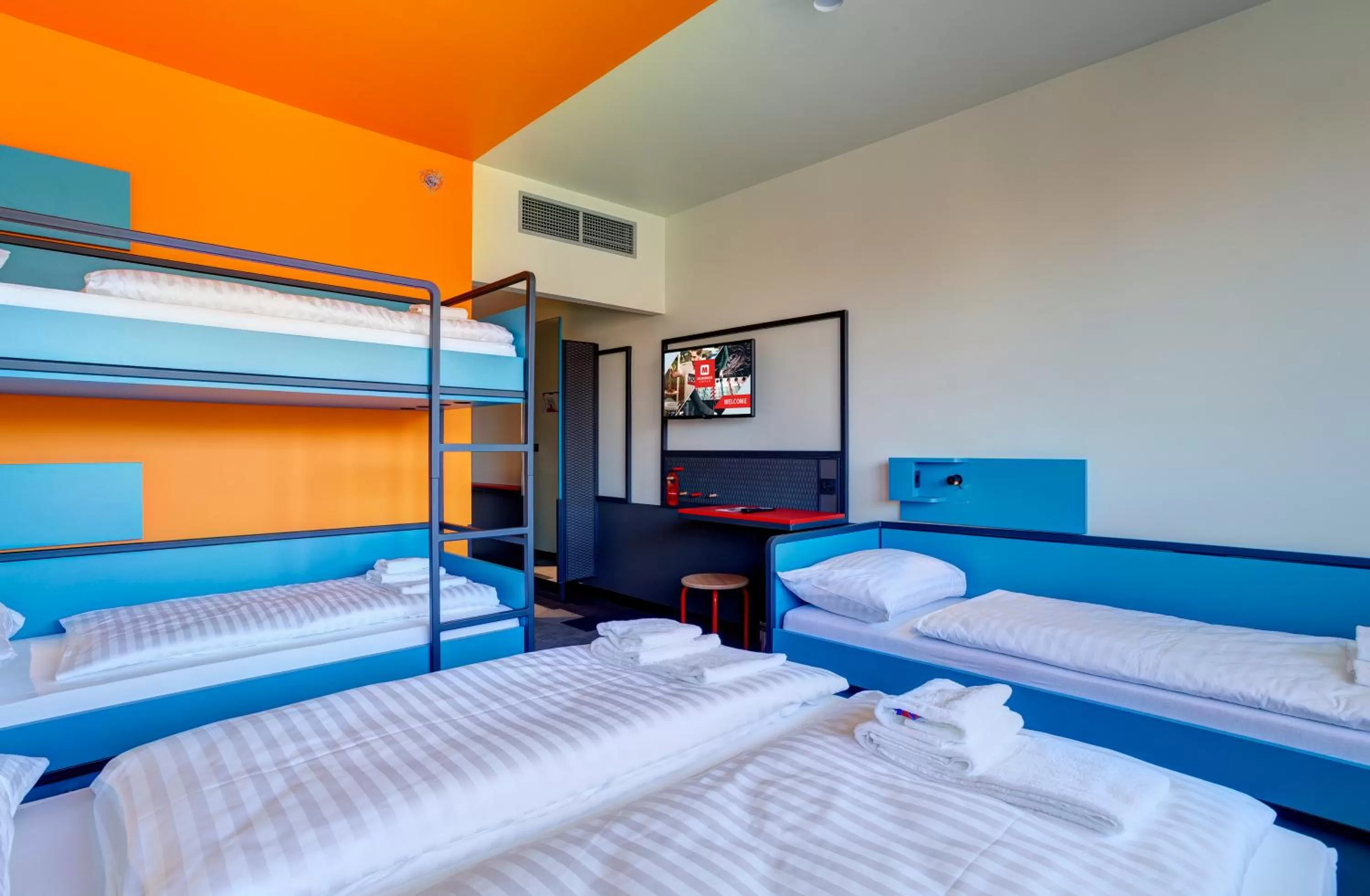 Photo of the whole room, Bed in MEININGER Budapest Great Market Hall