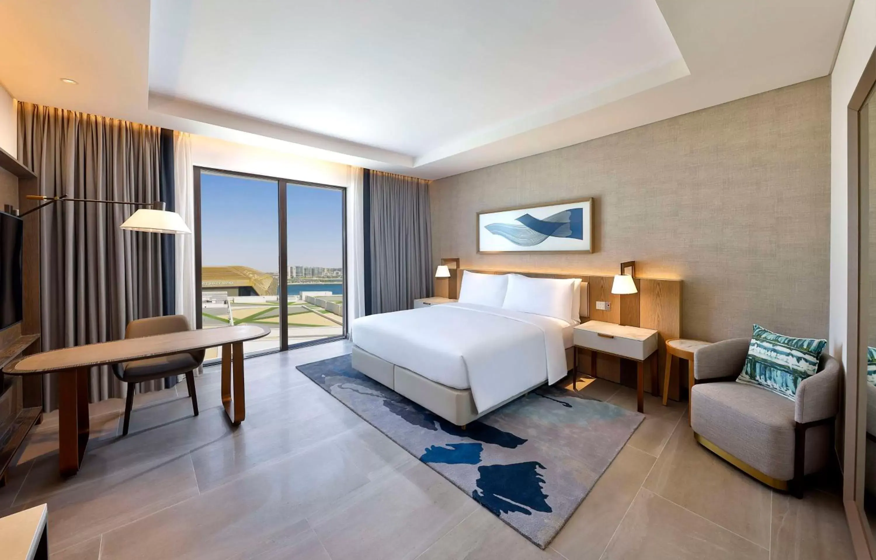 Bed in Hilton Abu Dhabi Yas Island