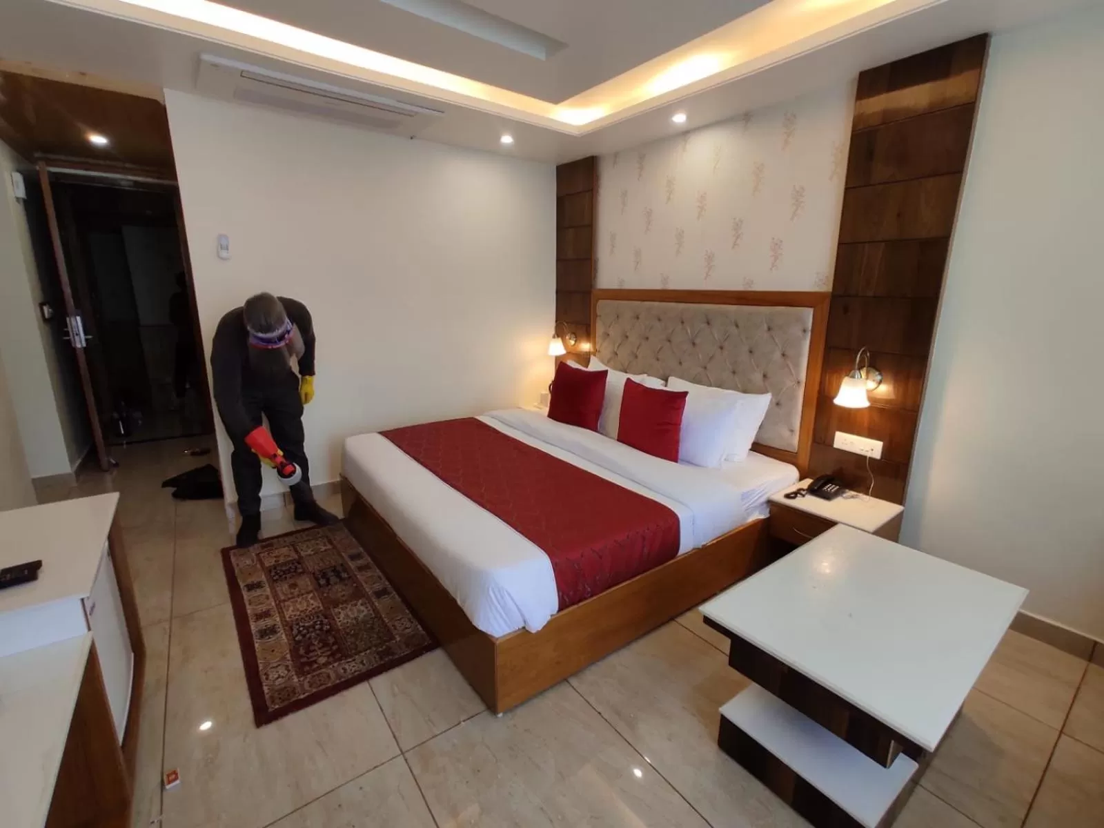 Bedroom, Bed in Abhilashi Residency & Spa - Centrally Heated & Air Cooled