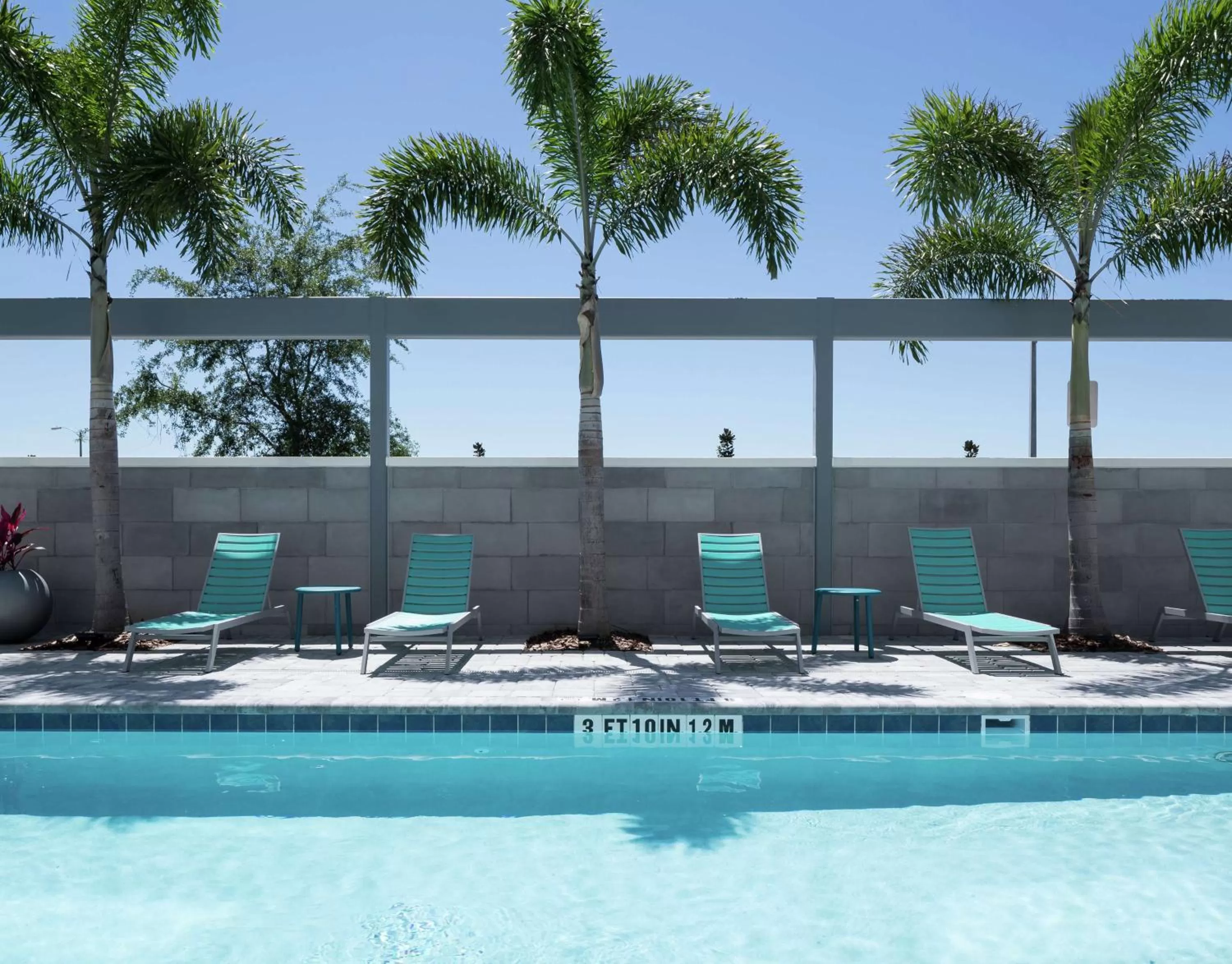 Pool view in Home2 Suites By Hilton Orlando Airport