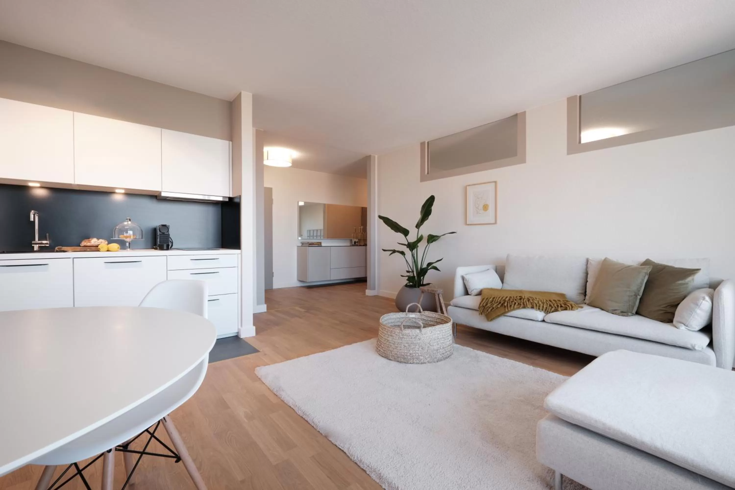 Living room in SAXX Apartments Leipzig