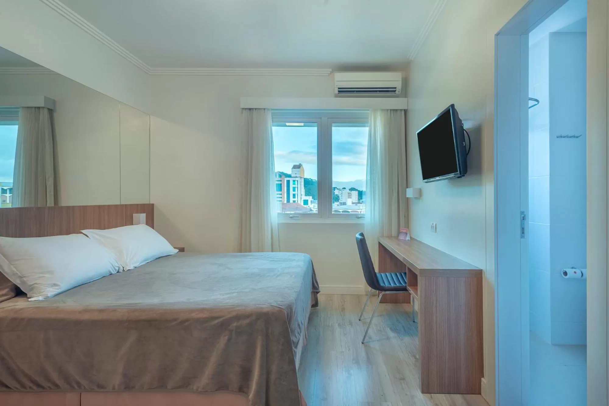 Bed in Hotel Glória Blumenau