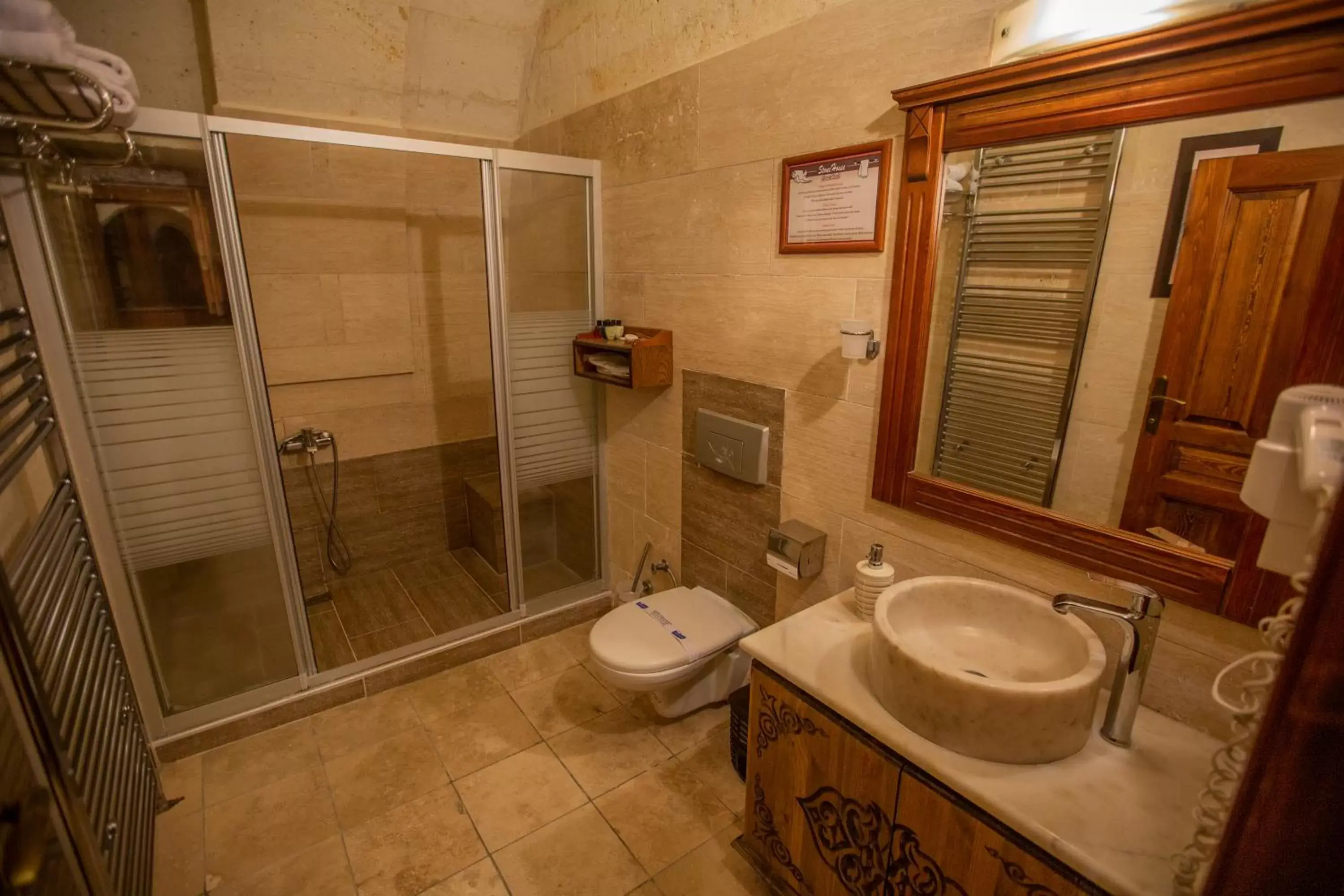 Bathroom in Stone House Cave Hotel