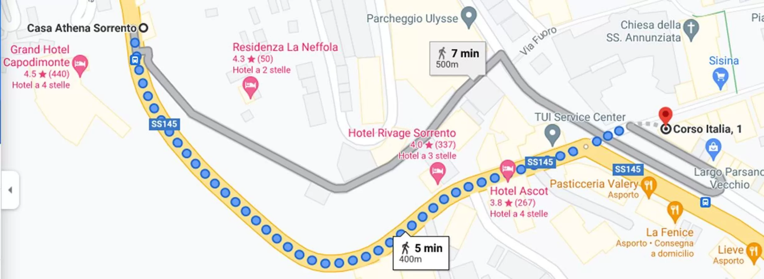 Bird's eye view in Casa Athena