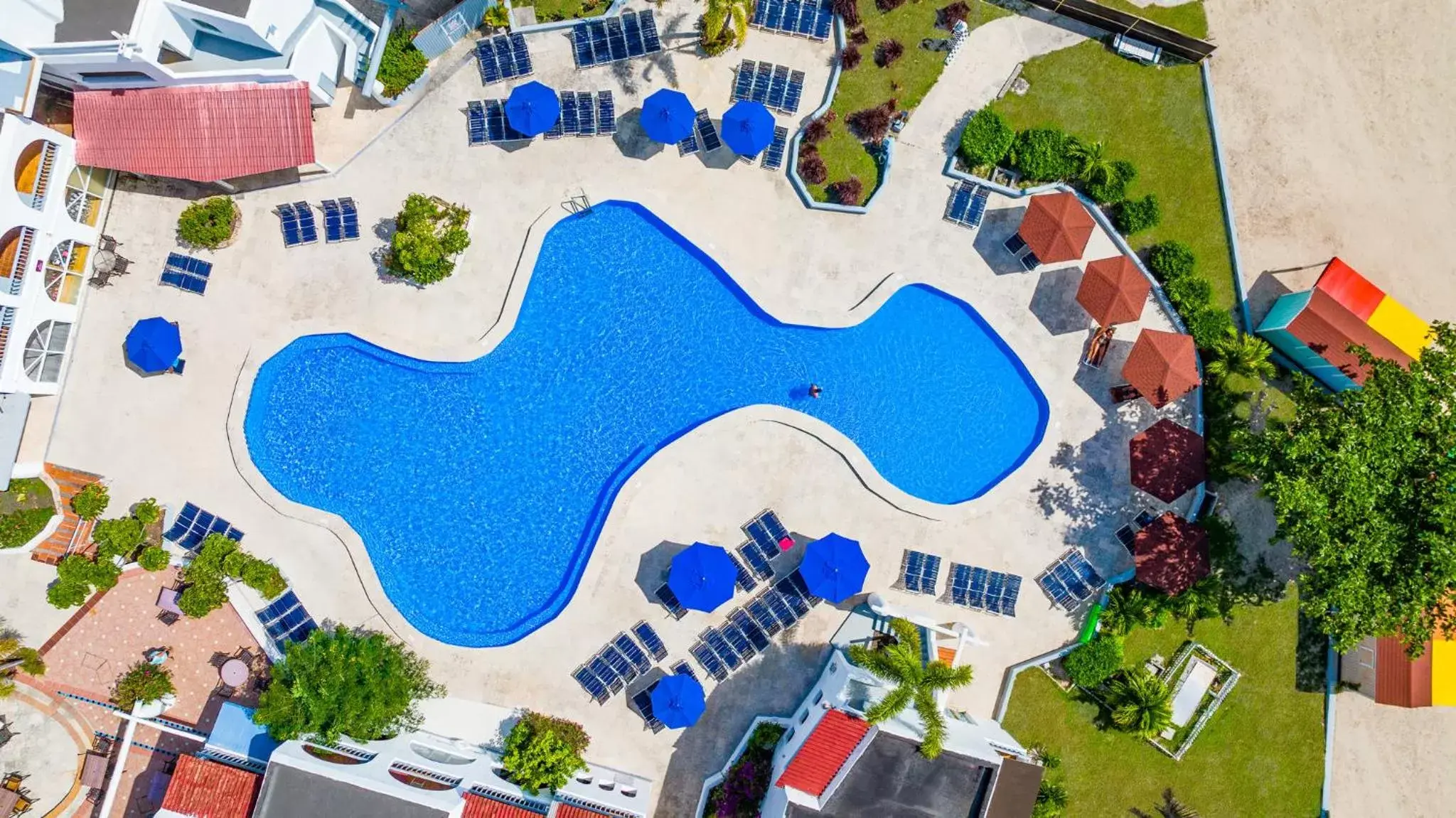 Swimming pool, Bird's-eye View in Jolly Beach Antigua - All Inclusive