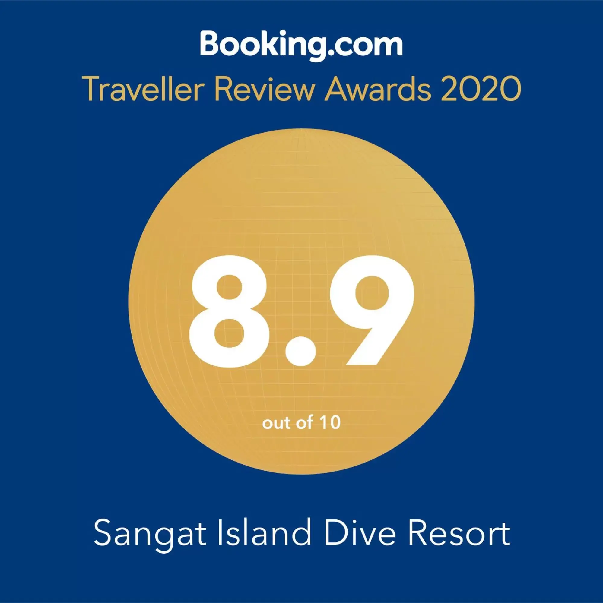 Certificate/Award in Sangat Island Dive Resort