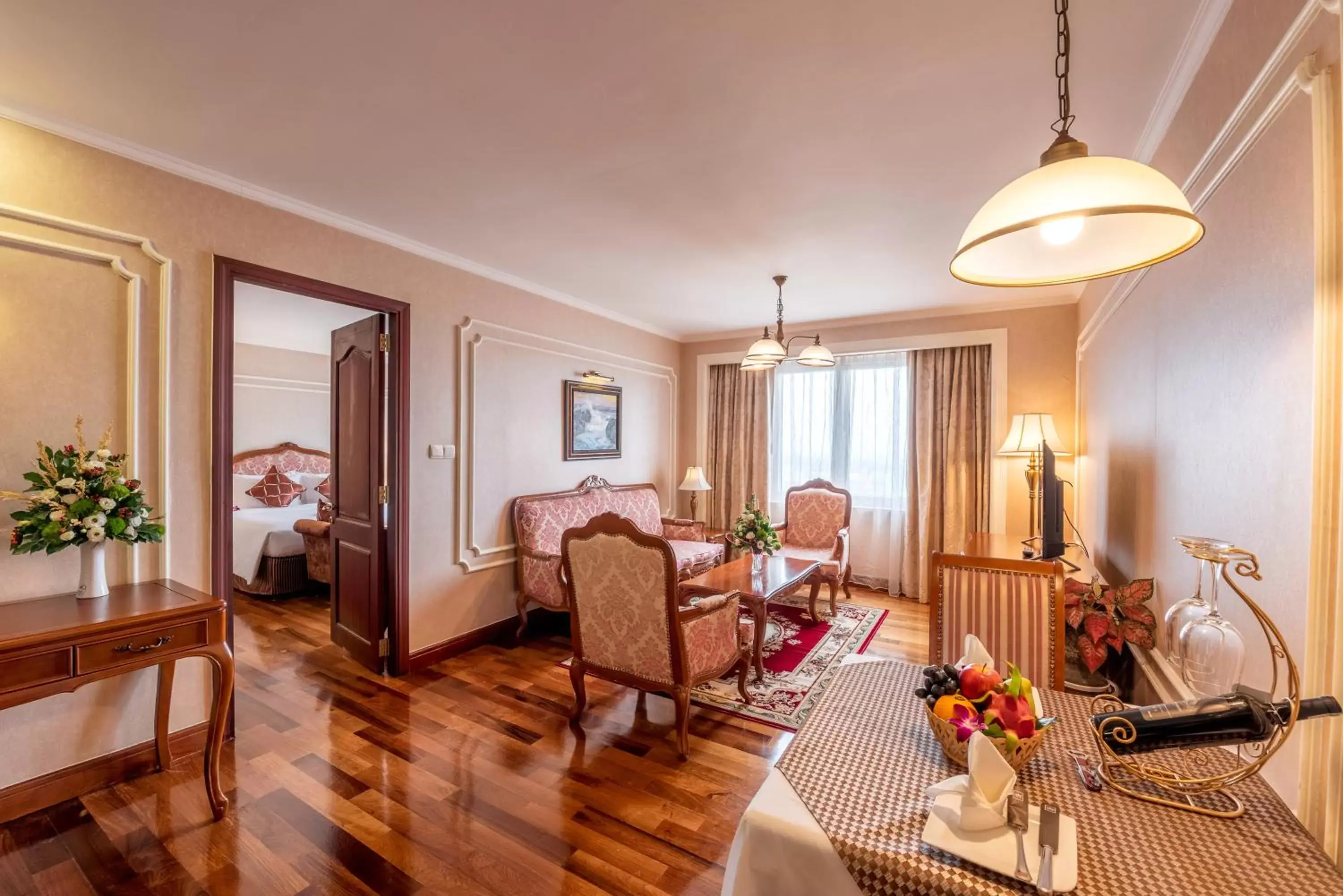 Living room, Dining Area in Hotel Grand Saigon