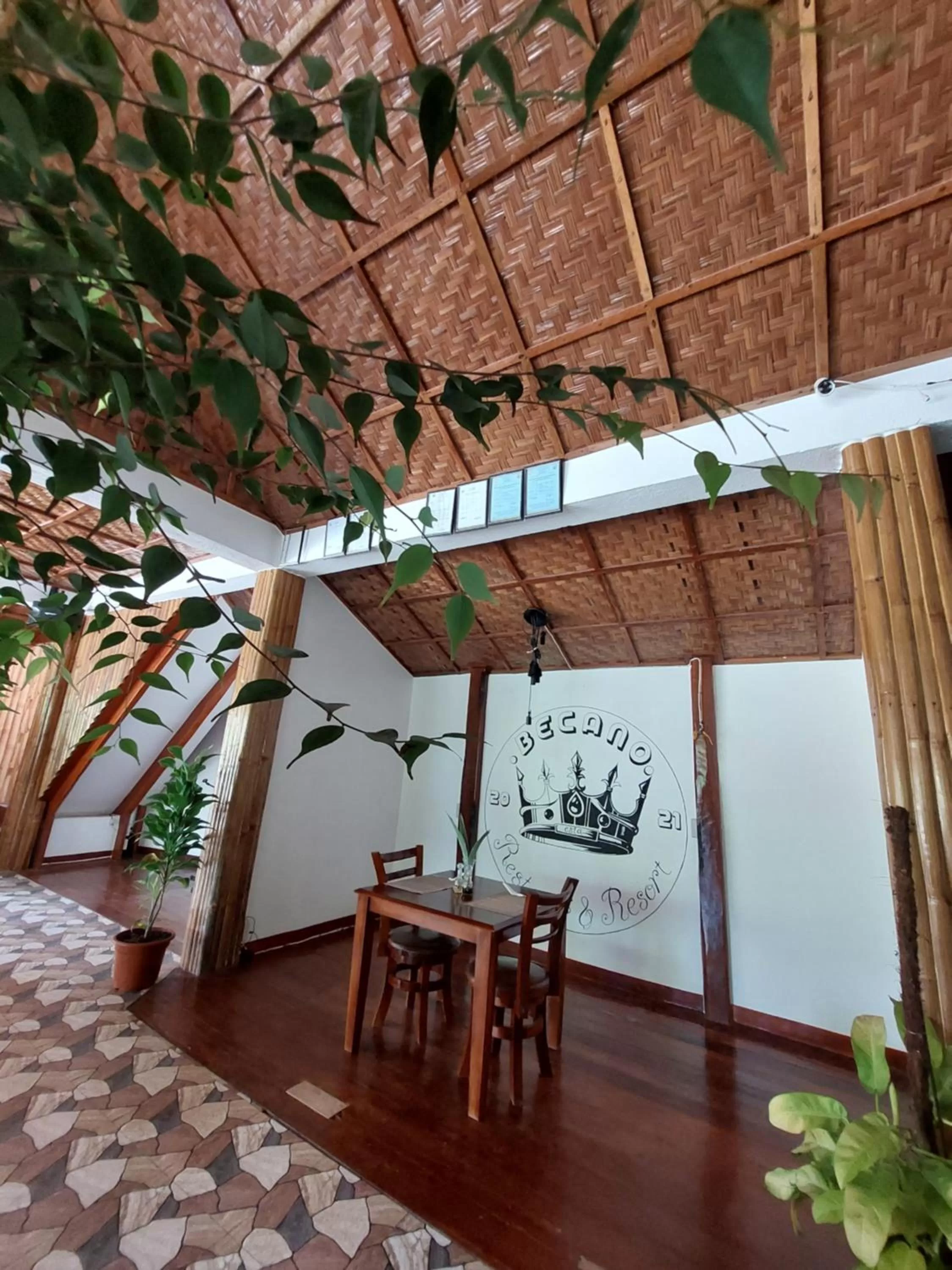 Patio in Becano Restobar and Resort