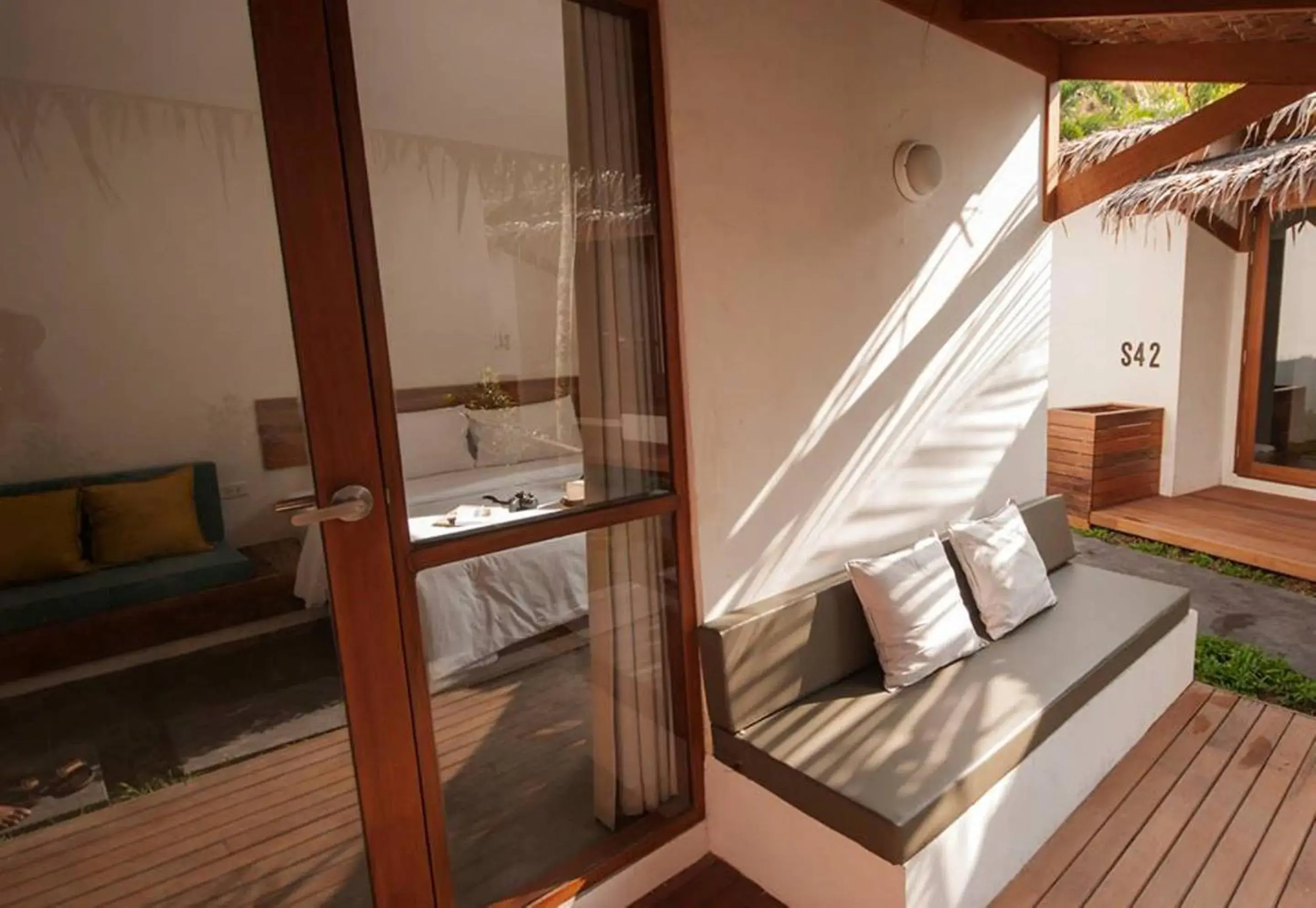 Balcony/Terrace, Bed in Escape Beach Resort - SHA Extra Plus Certified