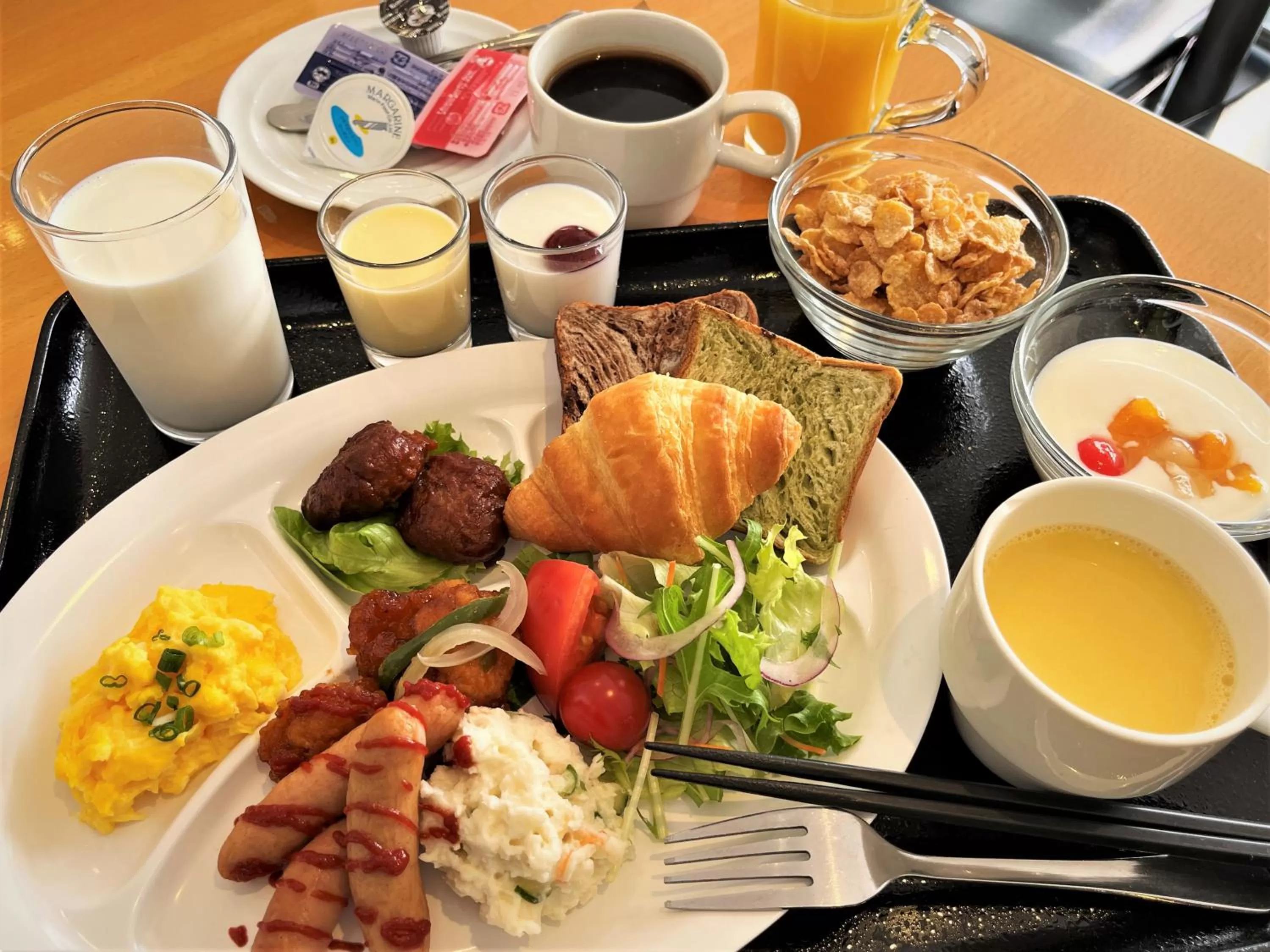 Buffet breakfast in Green Rich Hotel Yamaguchi Yuda Onsen
