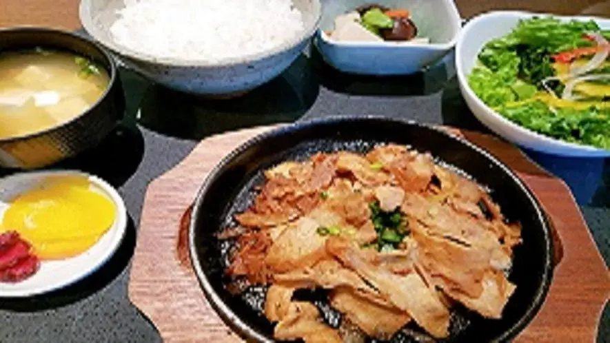 Dinner, Food in Hotel Route-Inn Hikone