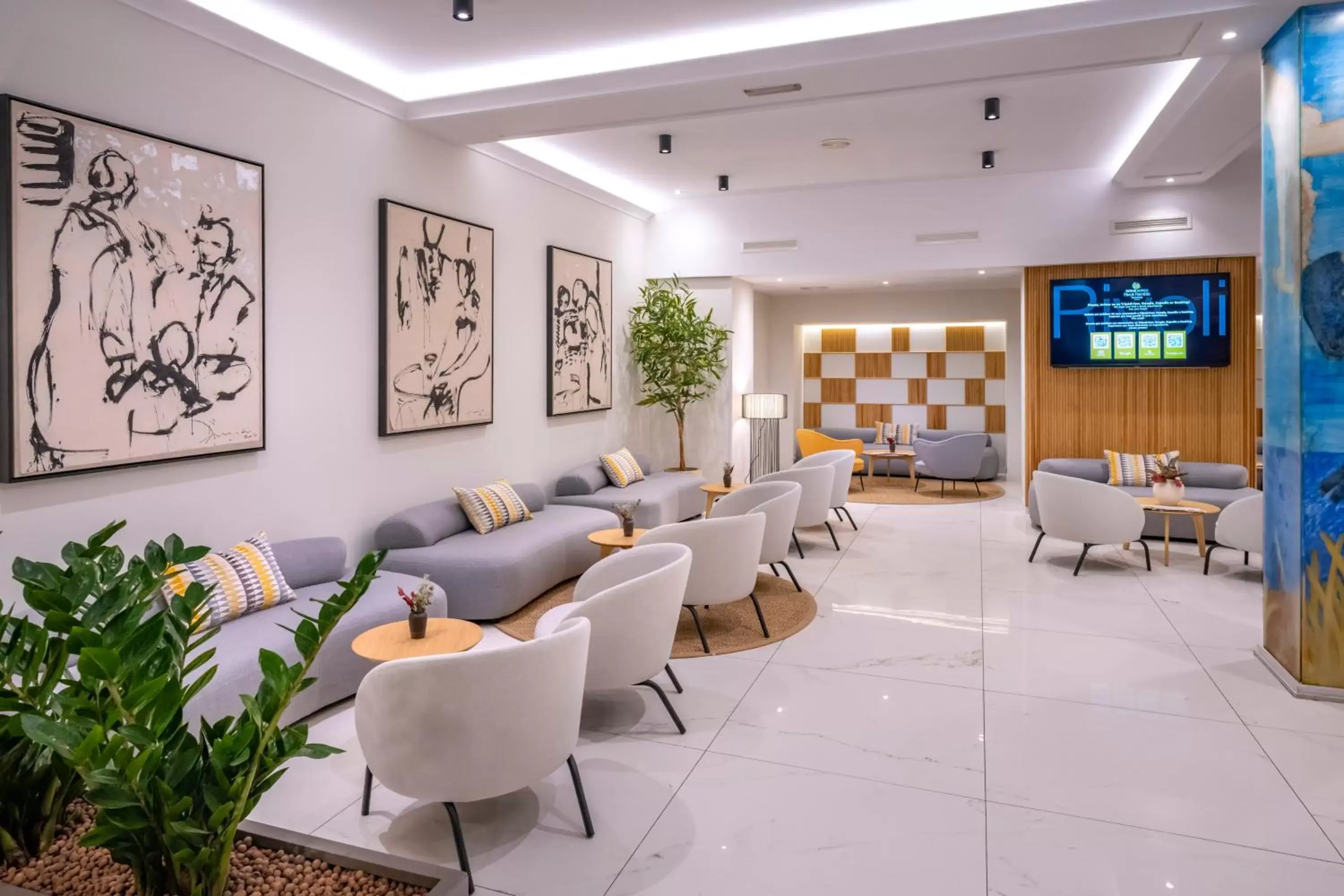 Living room, Lobby/Reception in Hotel Serhs Rivoli Rambla