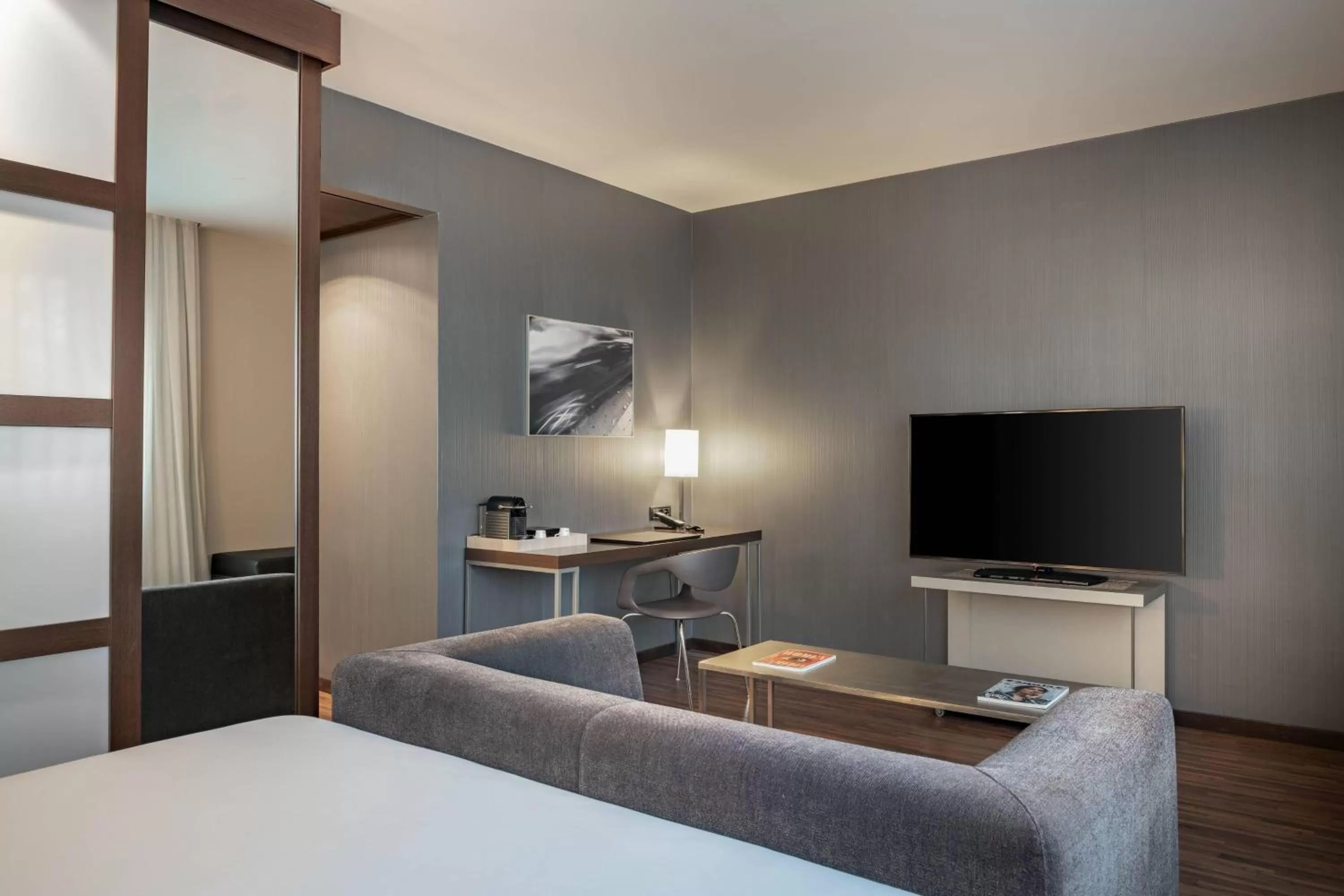 Photo of the whole room, Bed in AC Hotel San Sebastián de los Reyes by Marriott