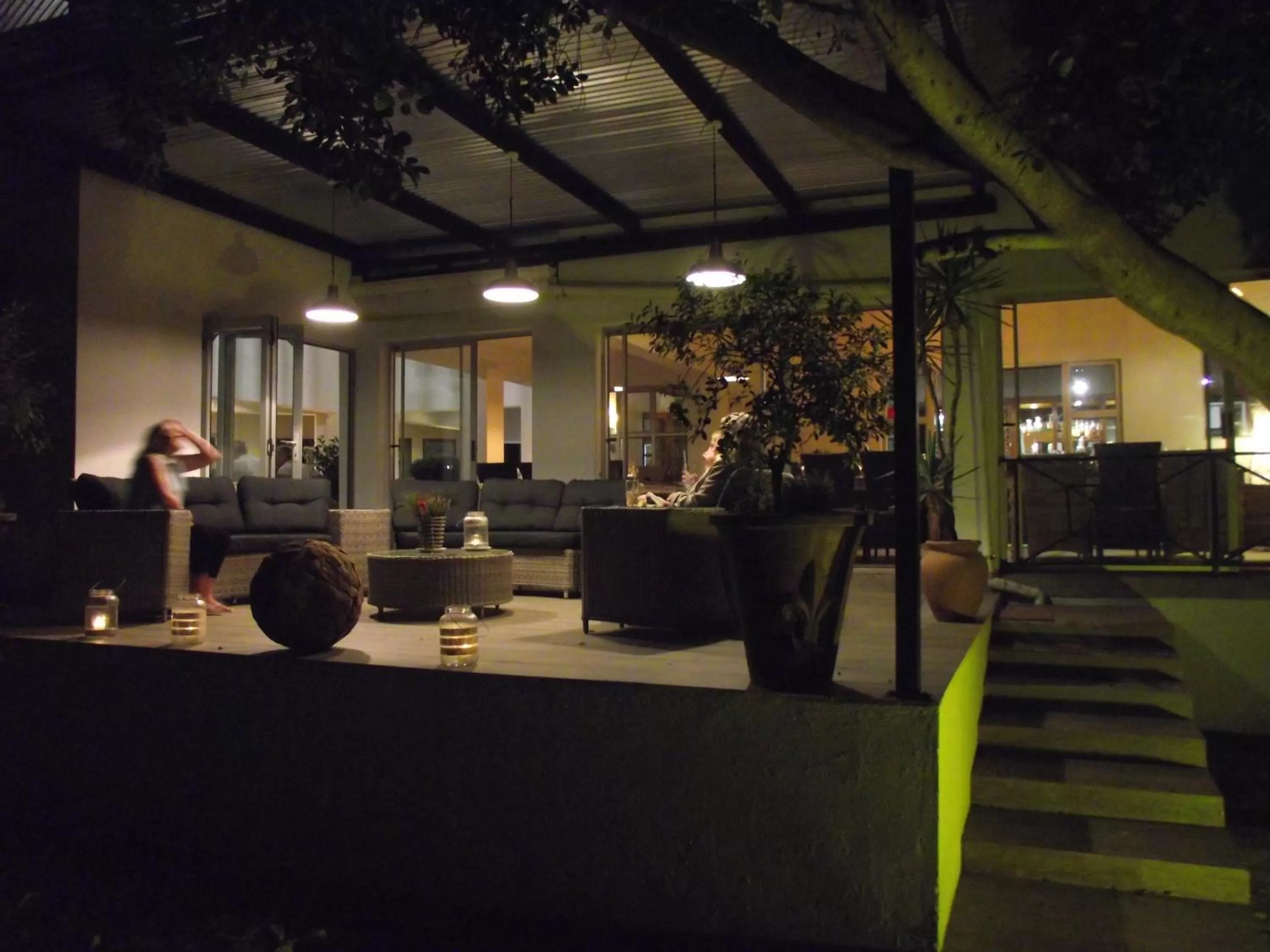 Patio in Out of Africa Town Lodge