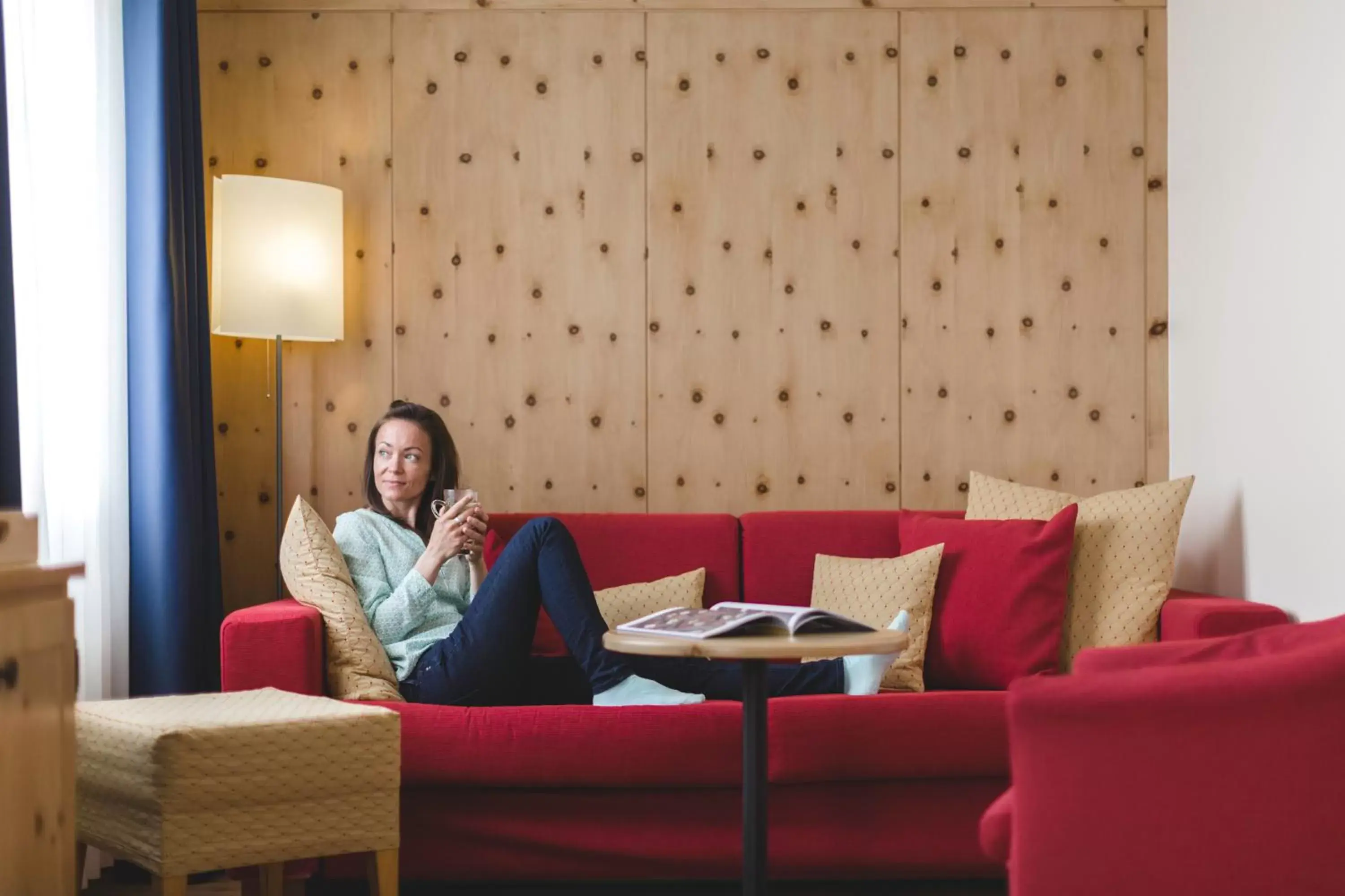 Seating area in Hotel Laudinella