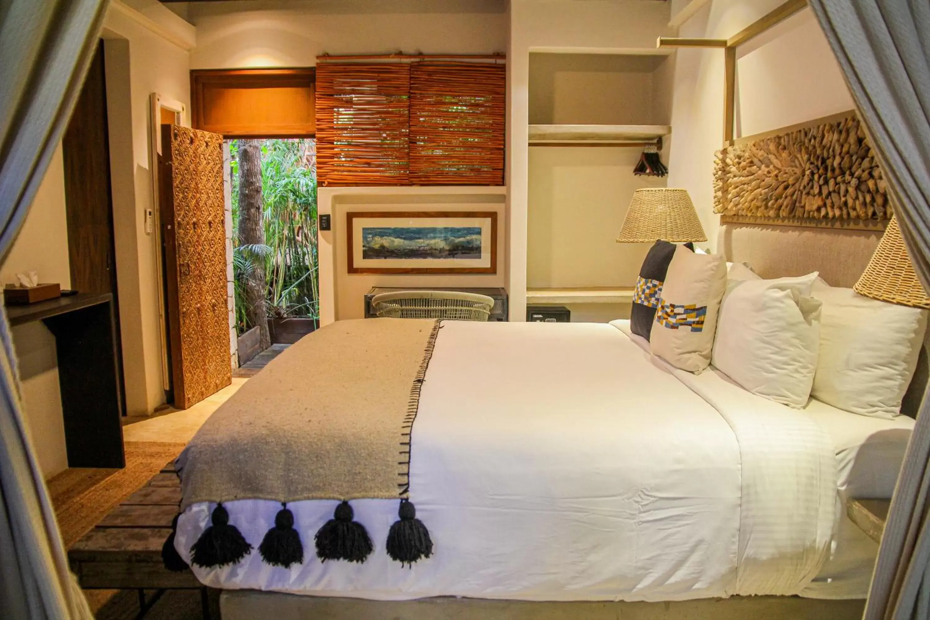 Bed in Orchid House Tulum