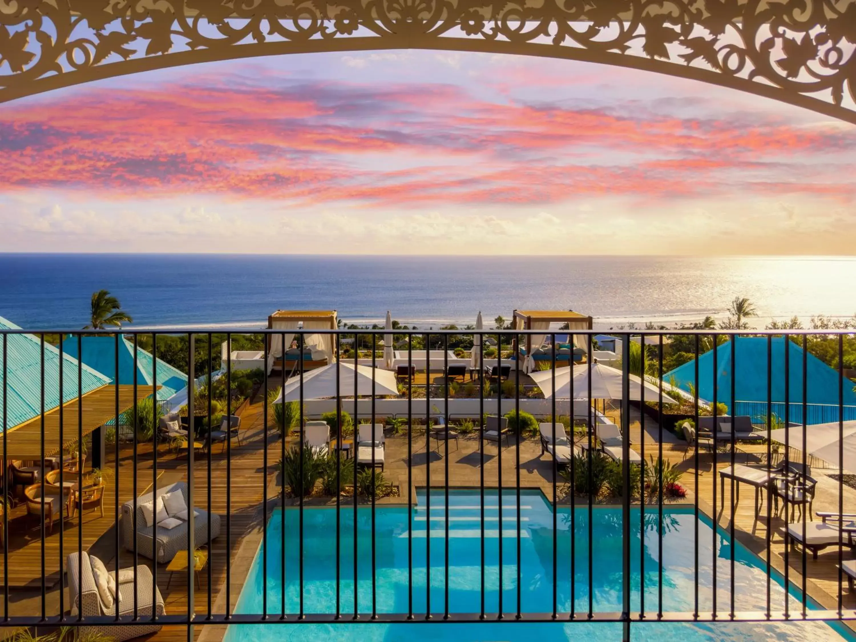 Pool View in Blue Margouillat Seaview Hotel-RELAIS & CHATEAUX