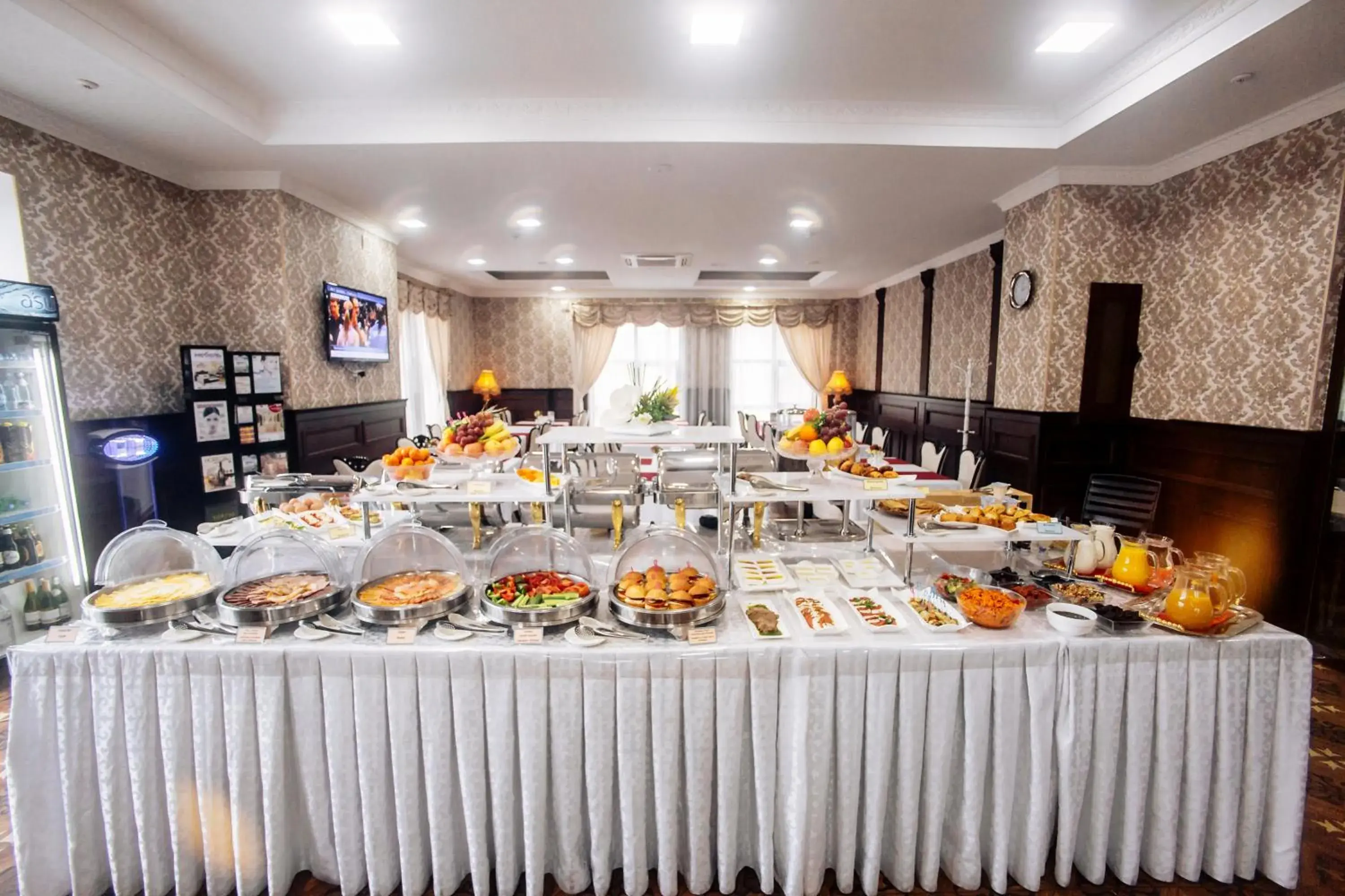 Buffet breakfast in Plaza Hotel Bishkek