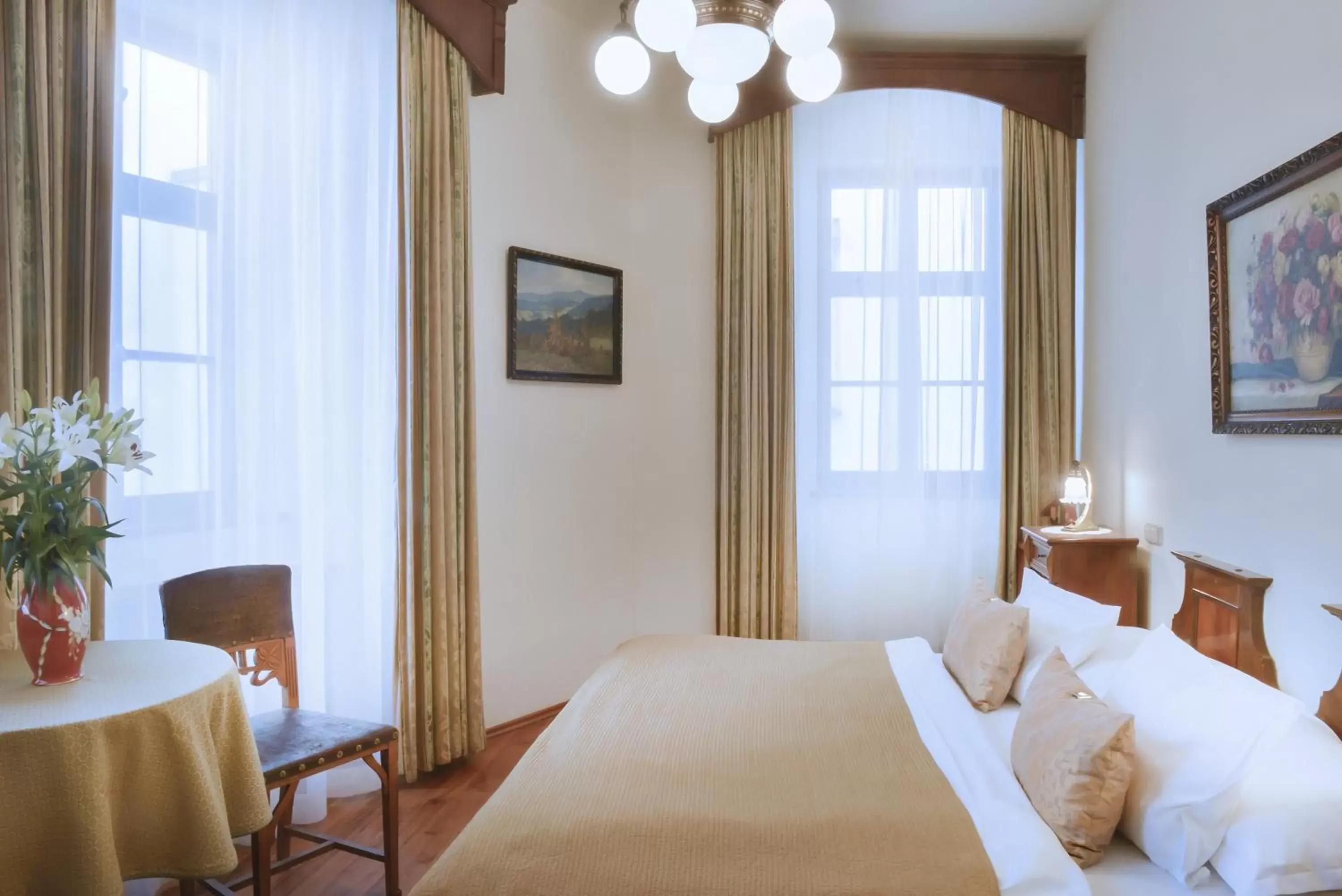 Bed in Grand Hotel Praha