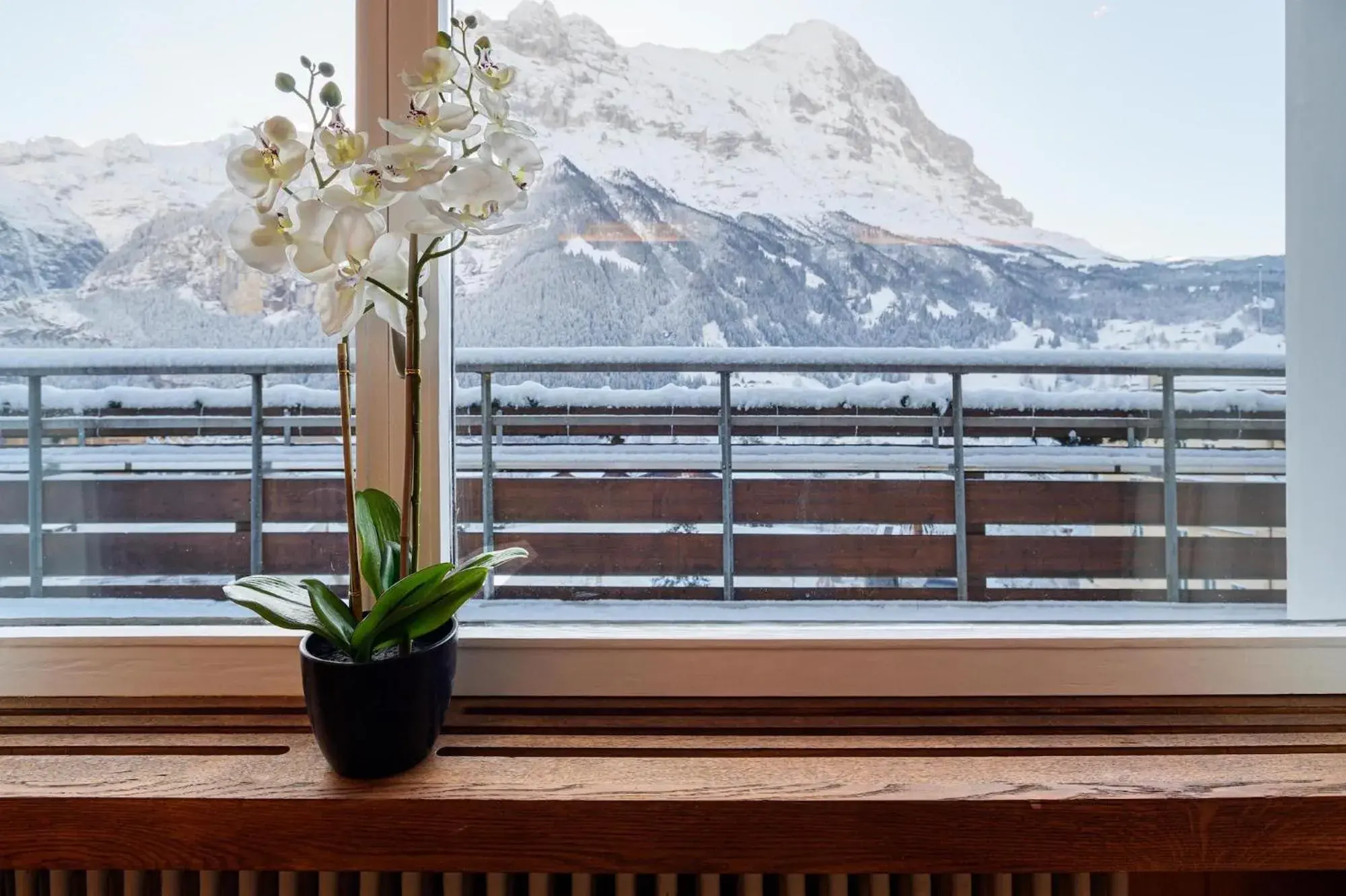 Balcony/Terrace, Mountain View in Hotel Bernerhof Grindelwald